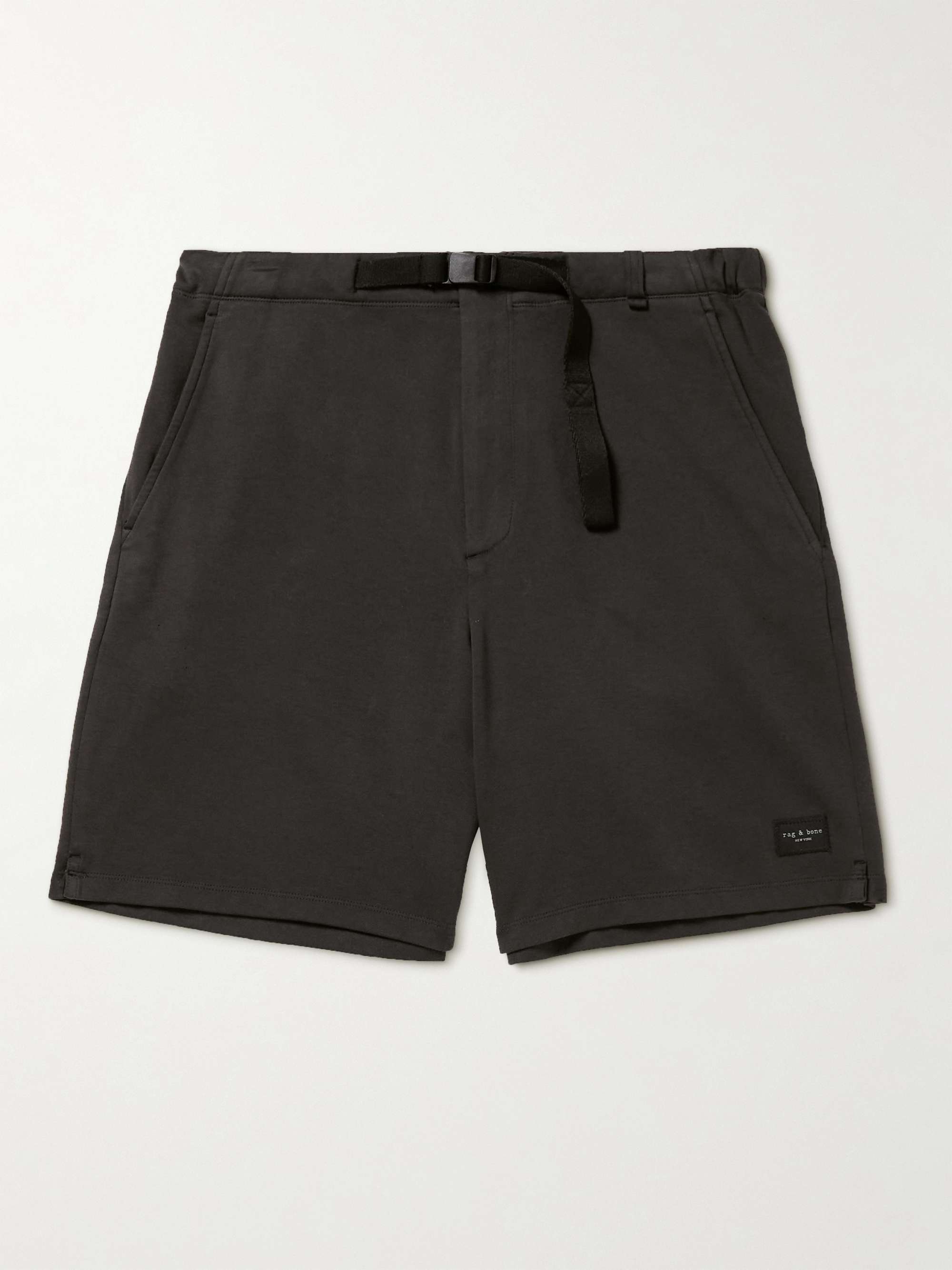 RAG & BONE Future Staples Perry Wide-Leg Belted Organic Cotton-Jersey Shorts