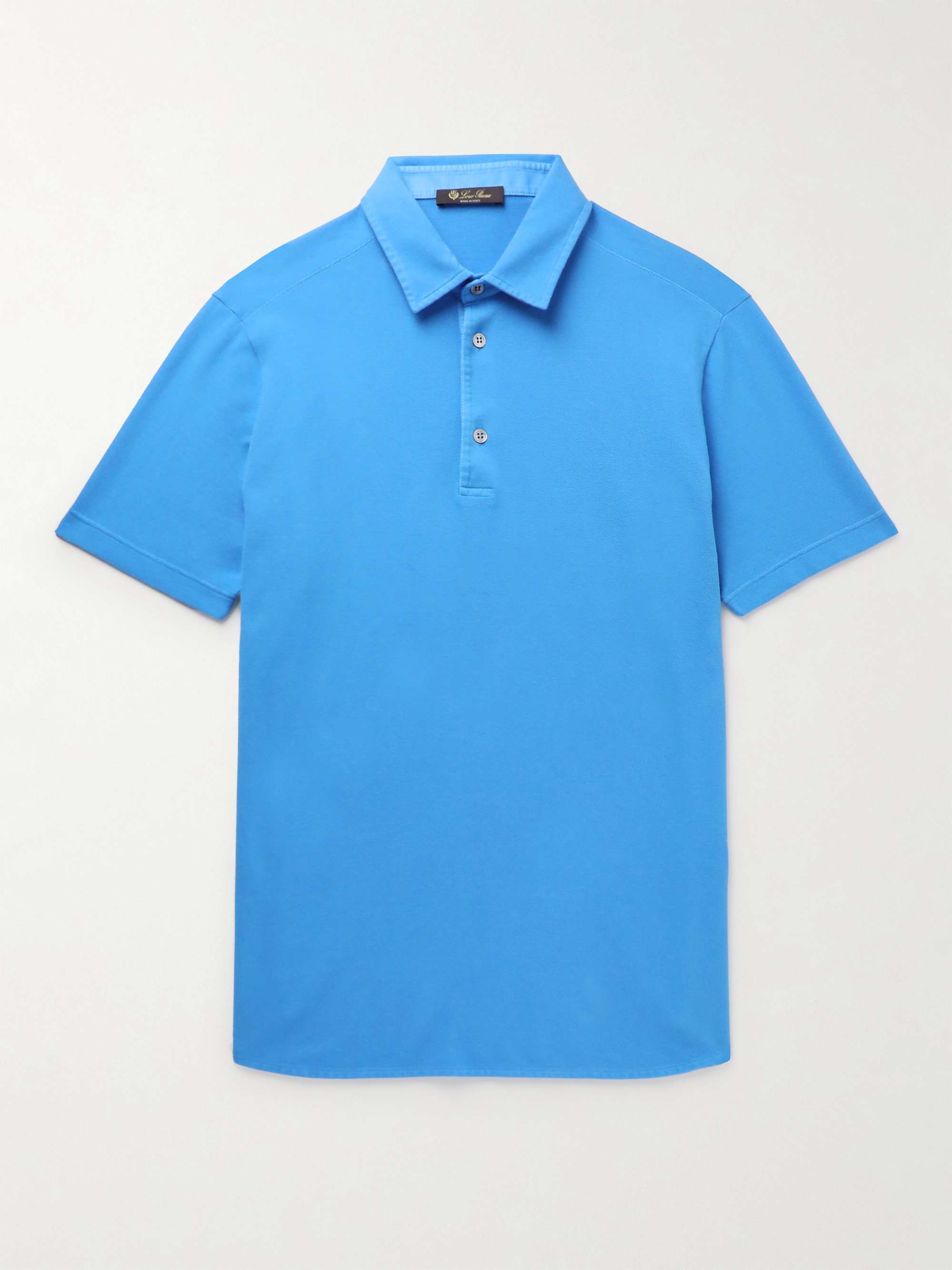 LORO PIANA Cotton-Piqué Polo Shirt