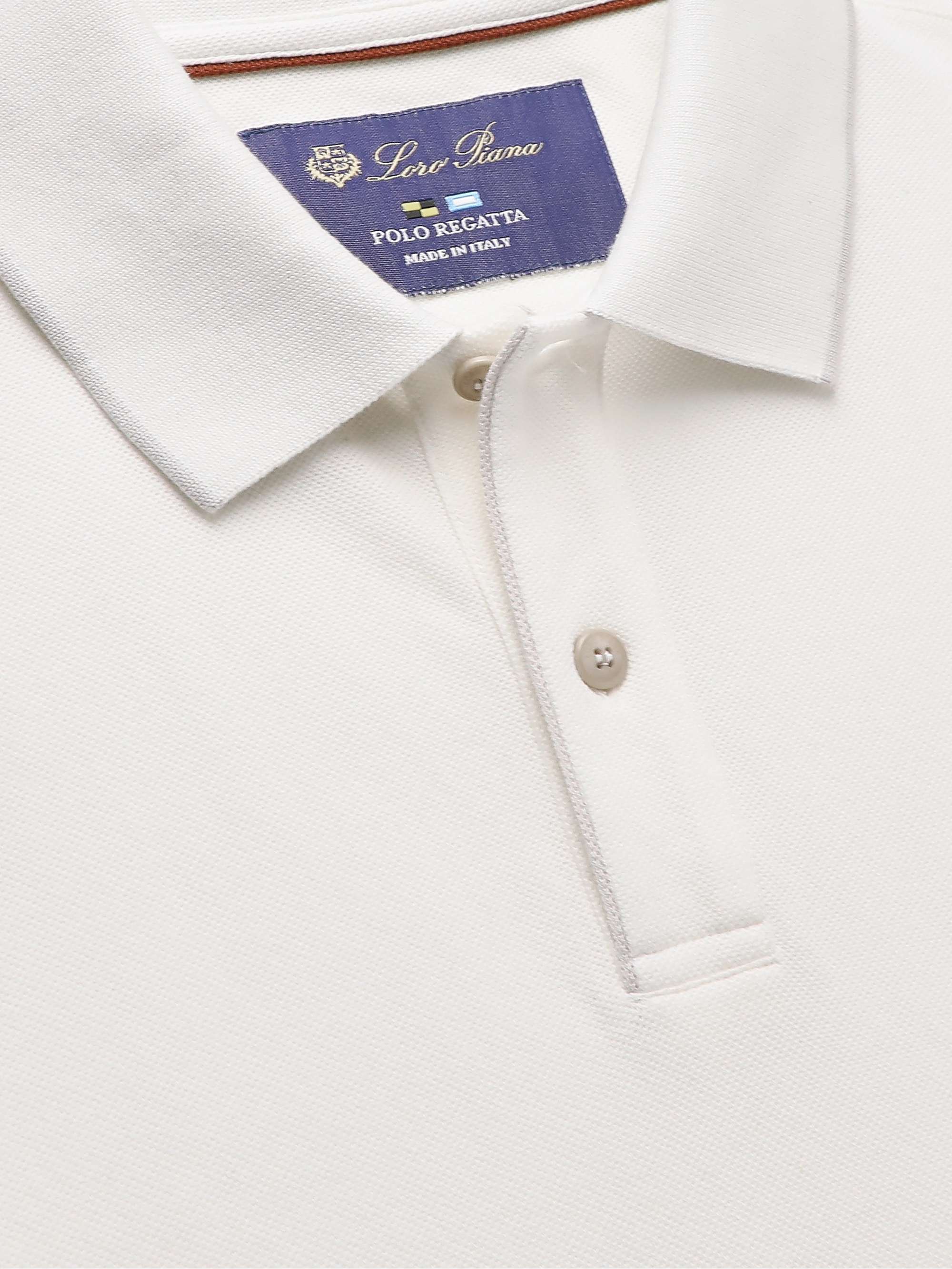 LORO PIANA Regatta Stretch-Cotton Piqué Polo Shirt