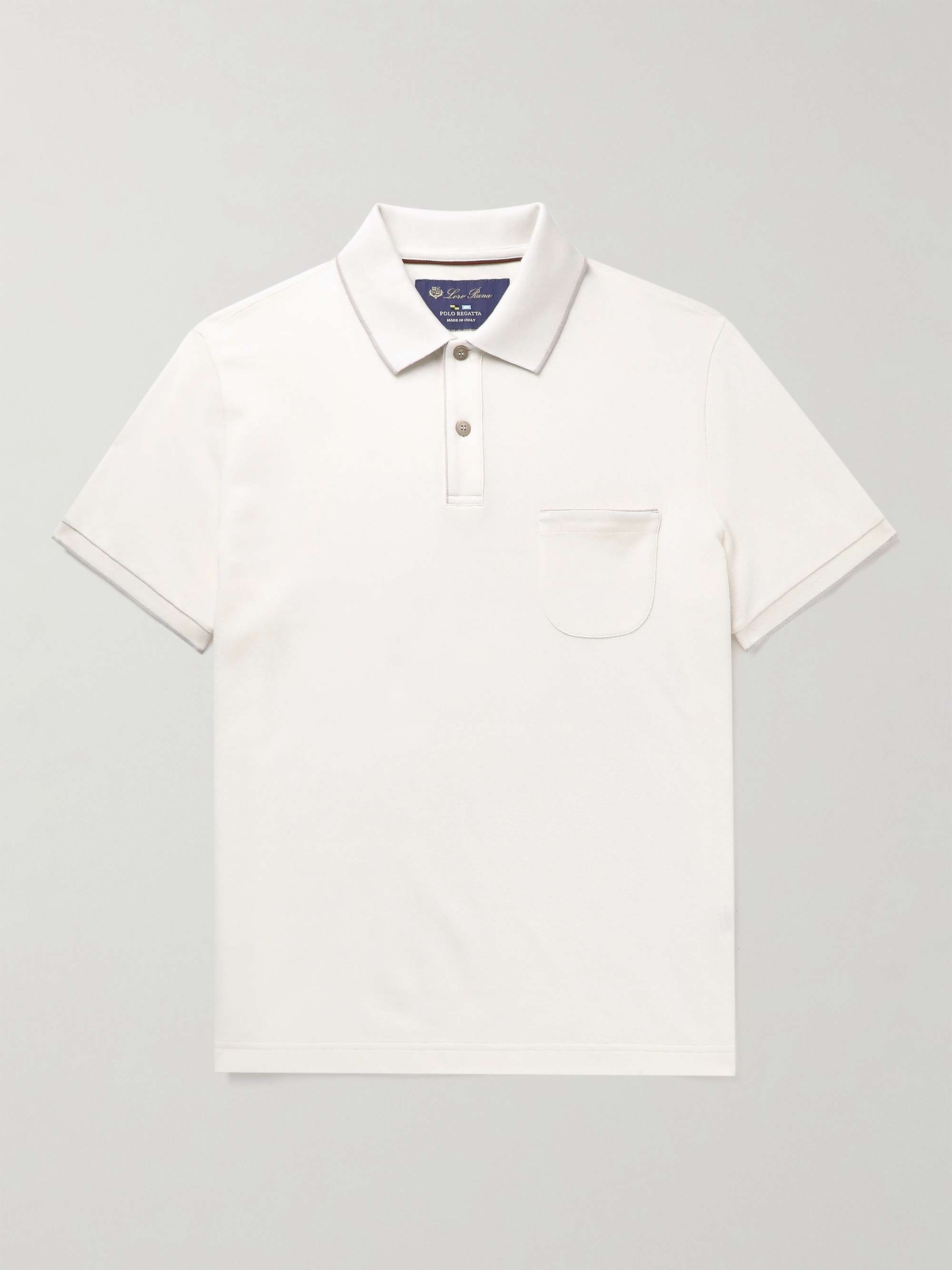 LORO PIANA Regatta Stretch-Cotton Piqué Polo Shirt