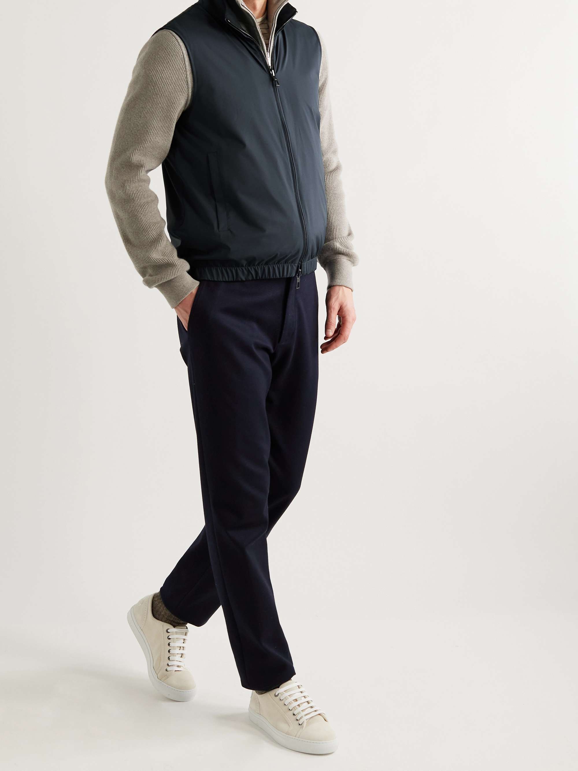 LORO PIANA Slim-Fit Storm System Reversible Nylon and Wool Gilet