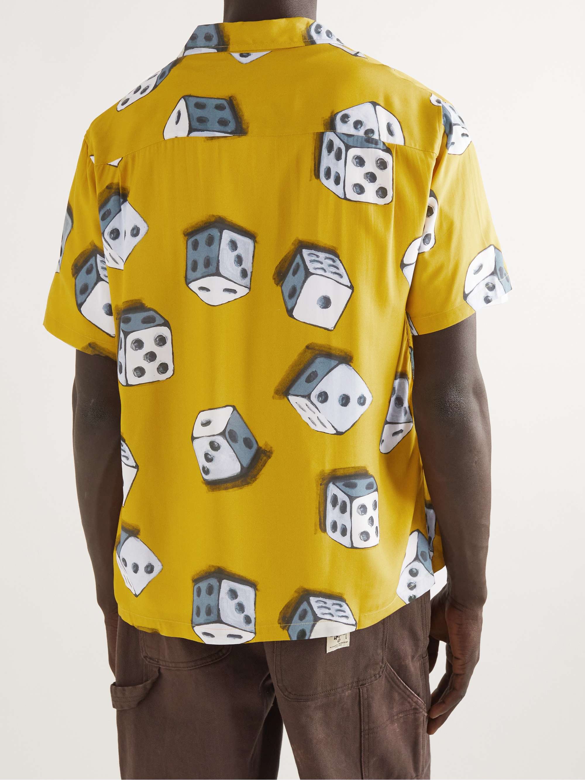 STÜSSY Camp-Collar Printed Voile Shirt