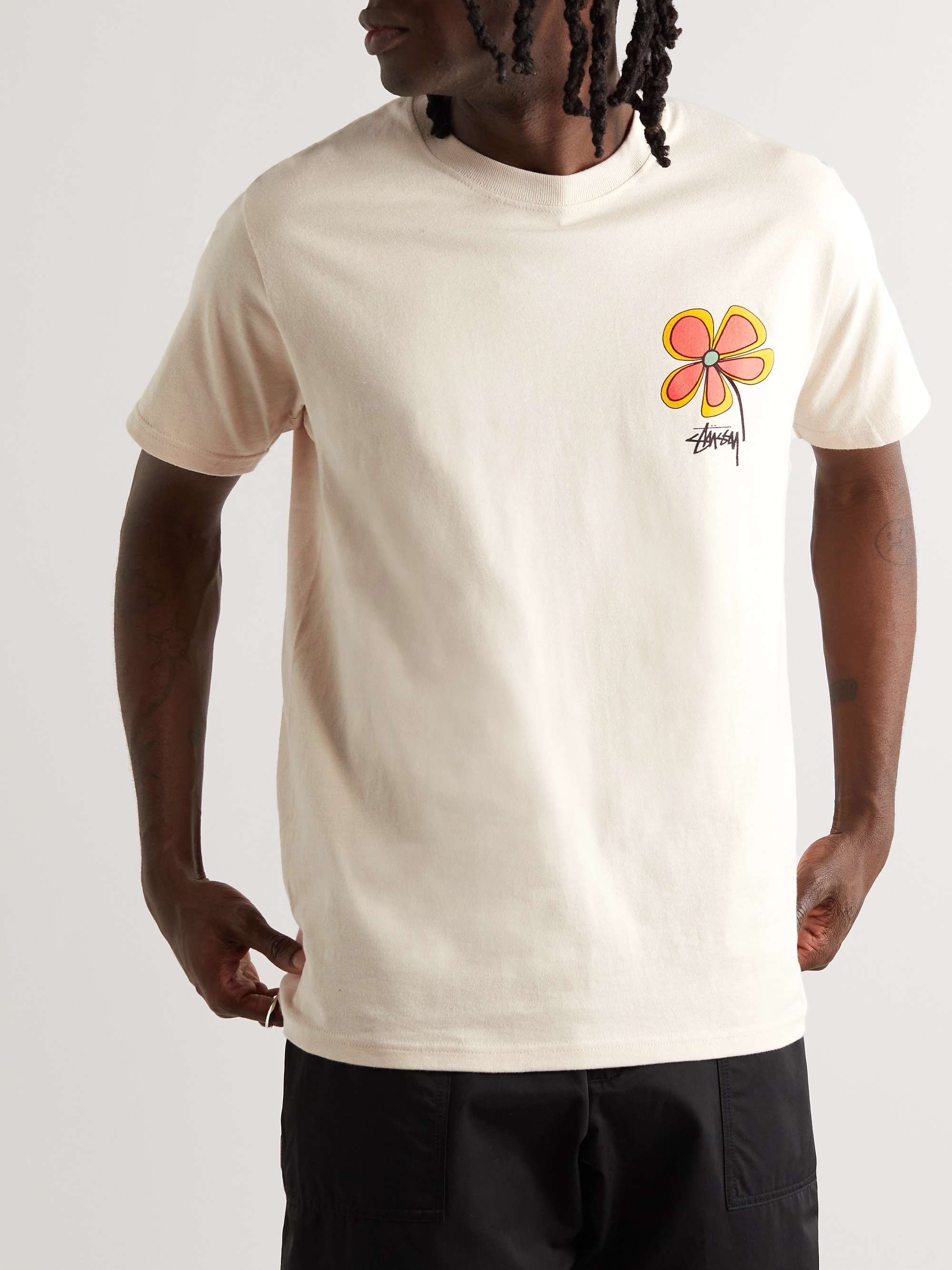 STÜSSY Logo-Print Cotton-Jersey T-Shirt