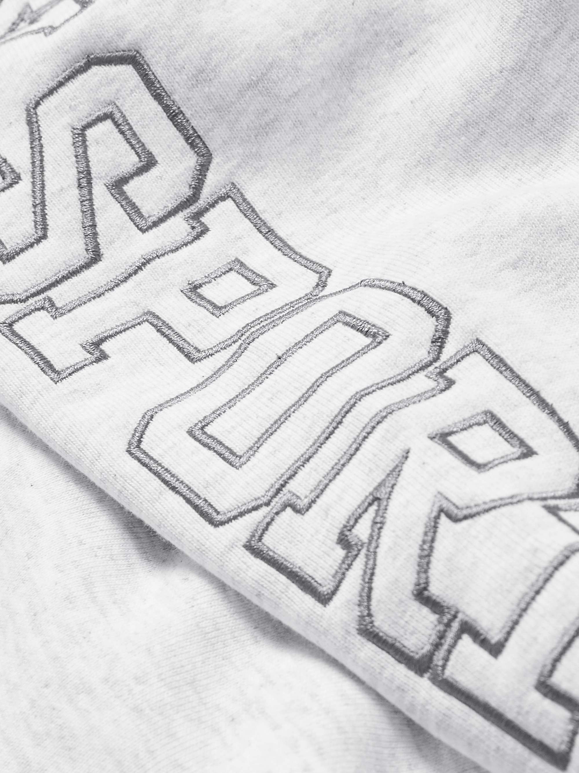 STÜSSY Sport Logo-Embroidered Cotton-Blend Jersey Sweatshirt