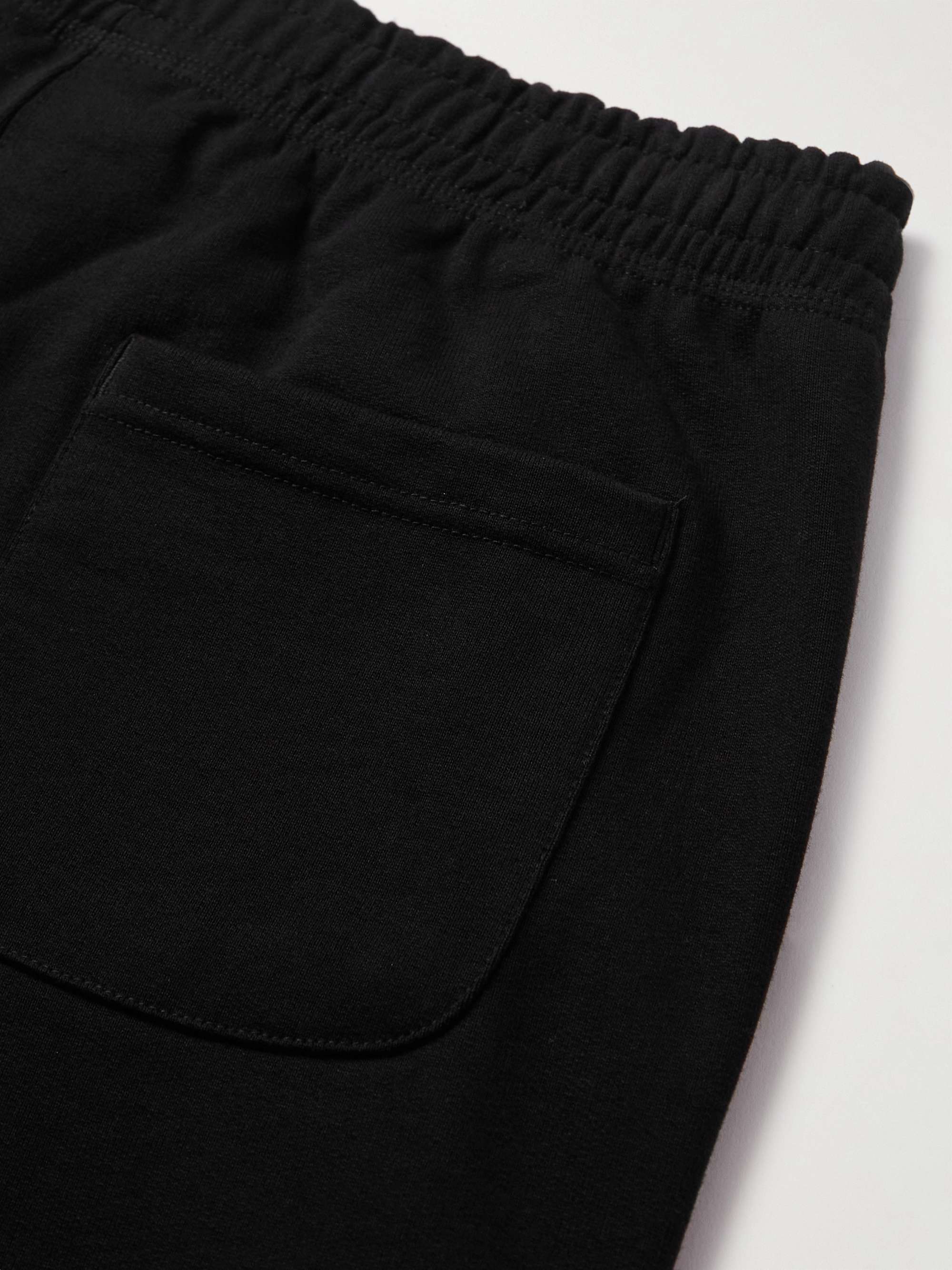 STÜSSY Tapered Logo-Embroidered Cotton-Jersey Sweatpants