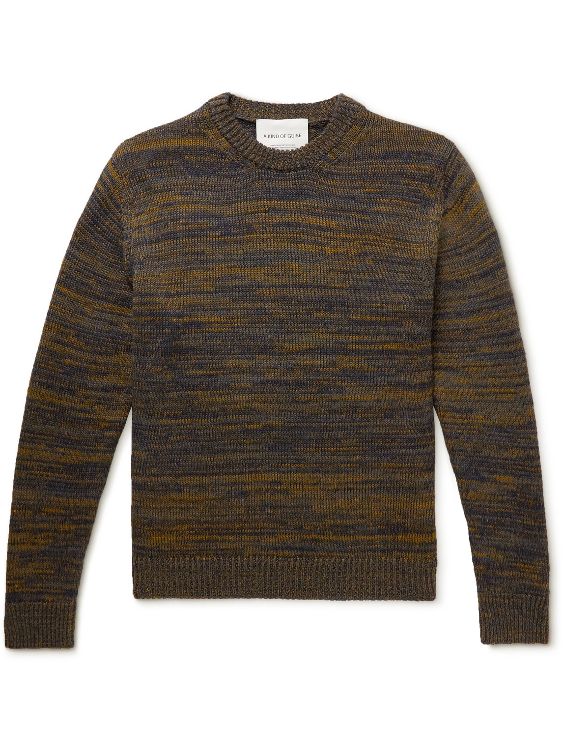 A Kind Of Guise Polonia Linen And Merino Wool-blend Sweater In Green