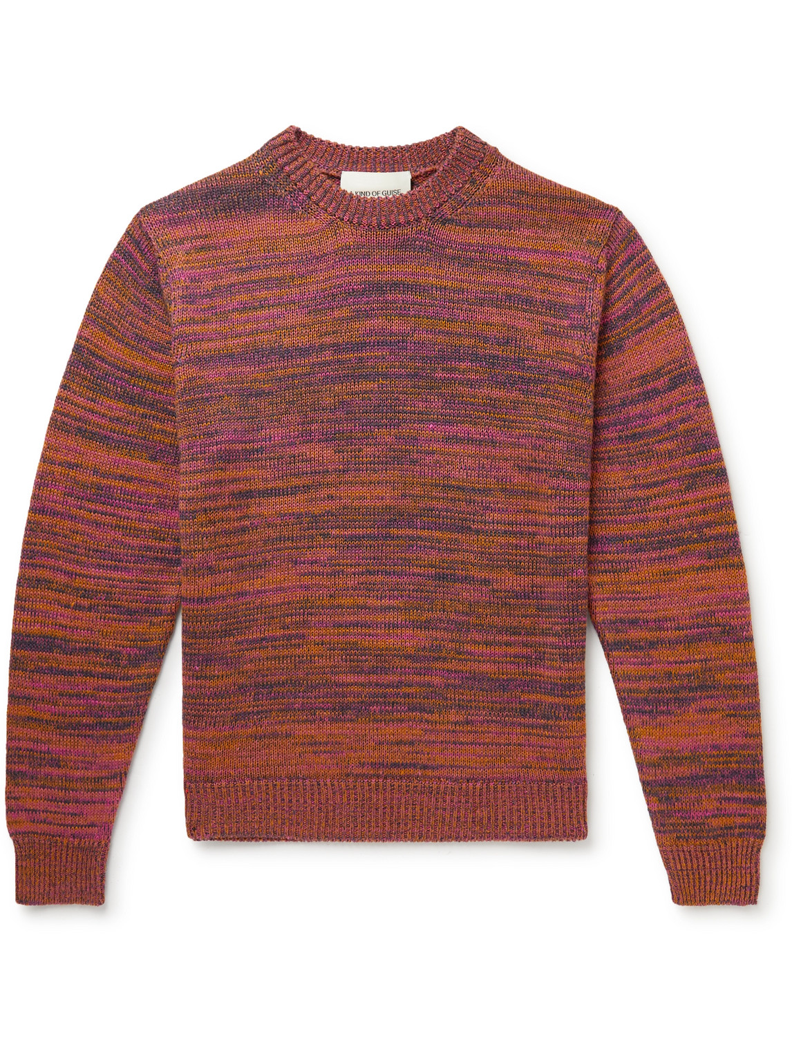 A Kind Of Guise Polonia Linen And Merino Wool-blend Sweater In Orange