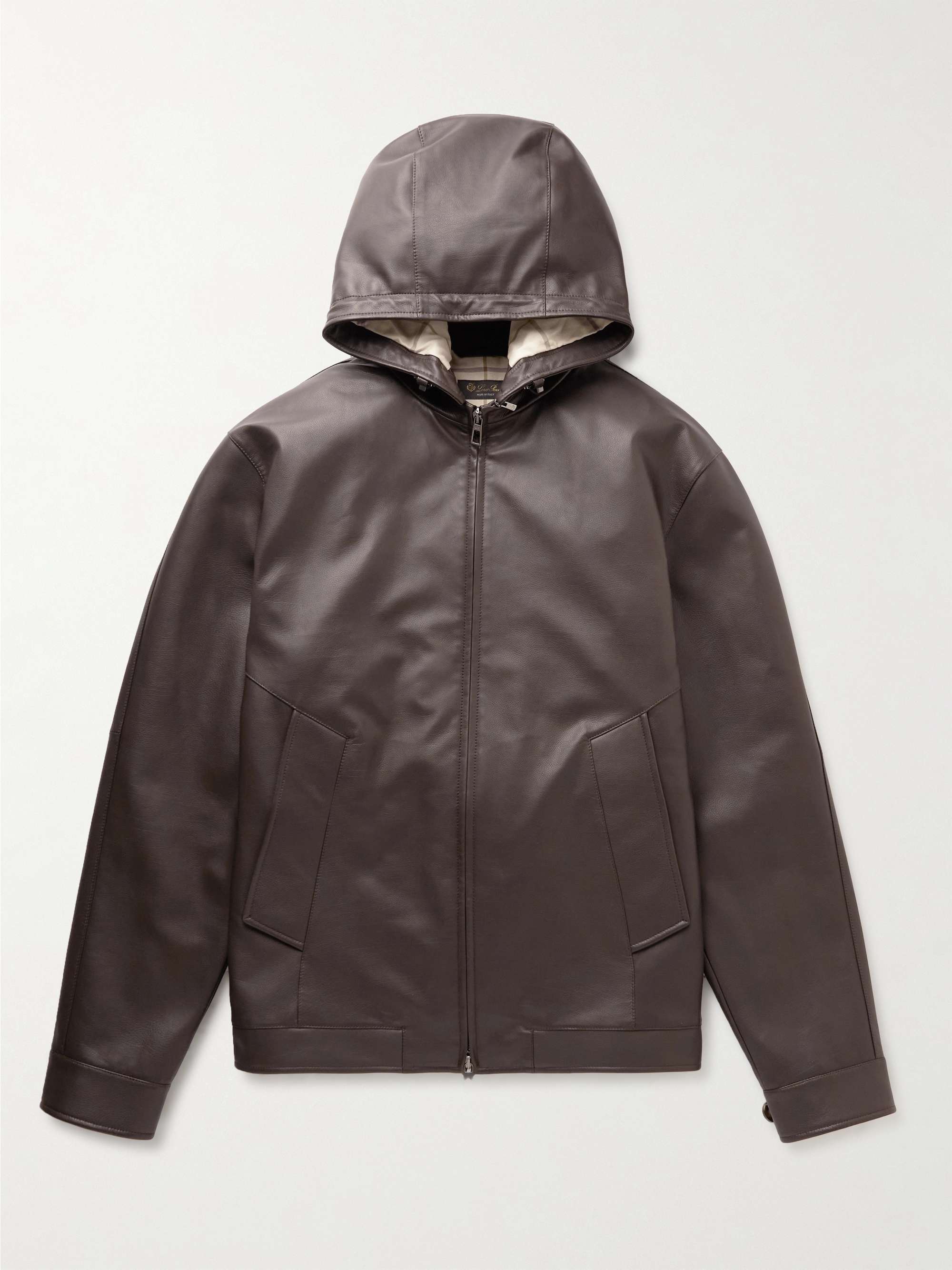 LORO PIANA Wilton Hooded Leather Jacket