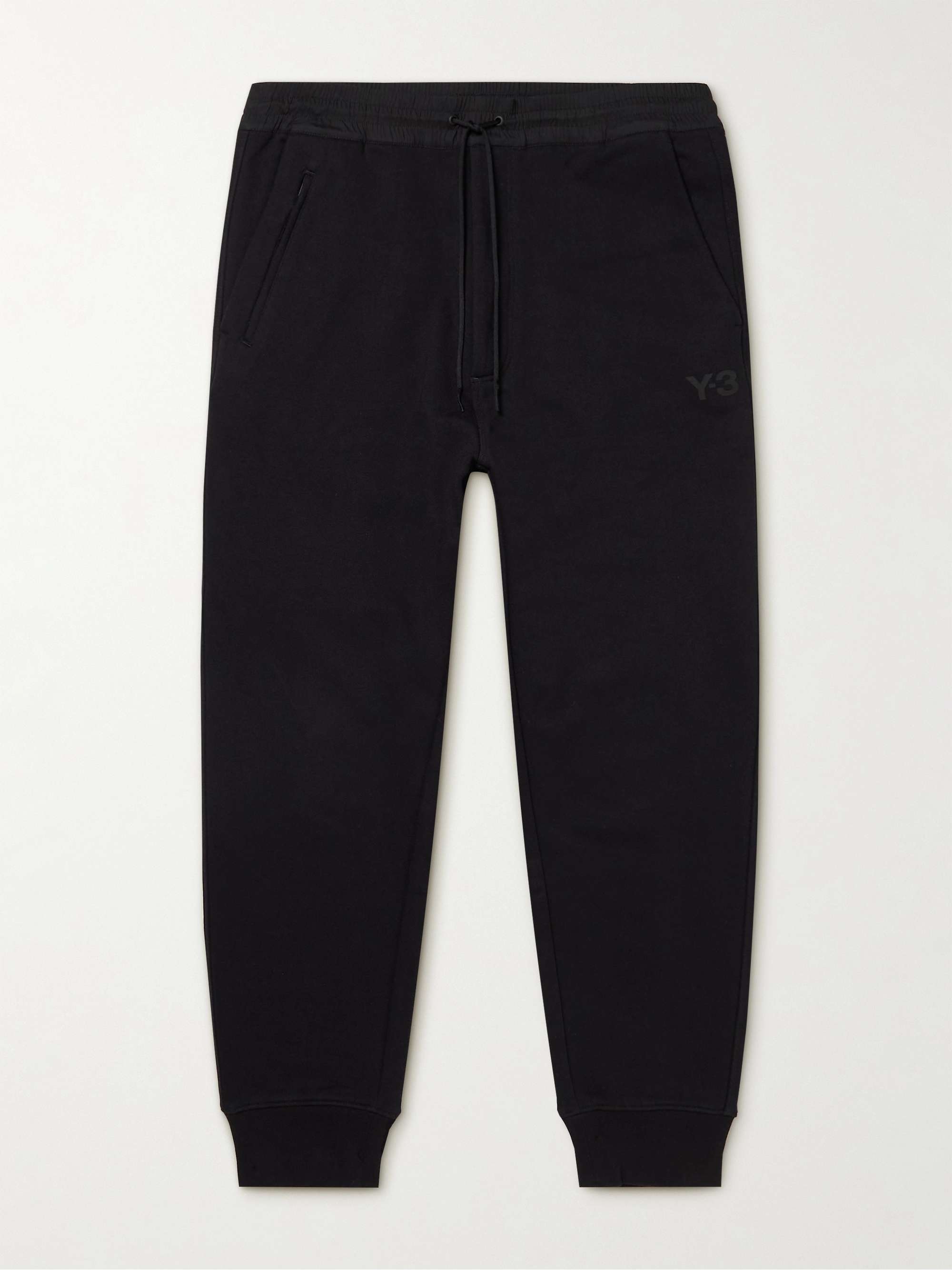 Y-3 Shell-Trimmed Logo-Print  Cotton-Jersey Track Pants