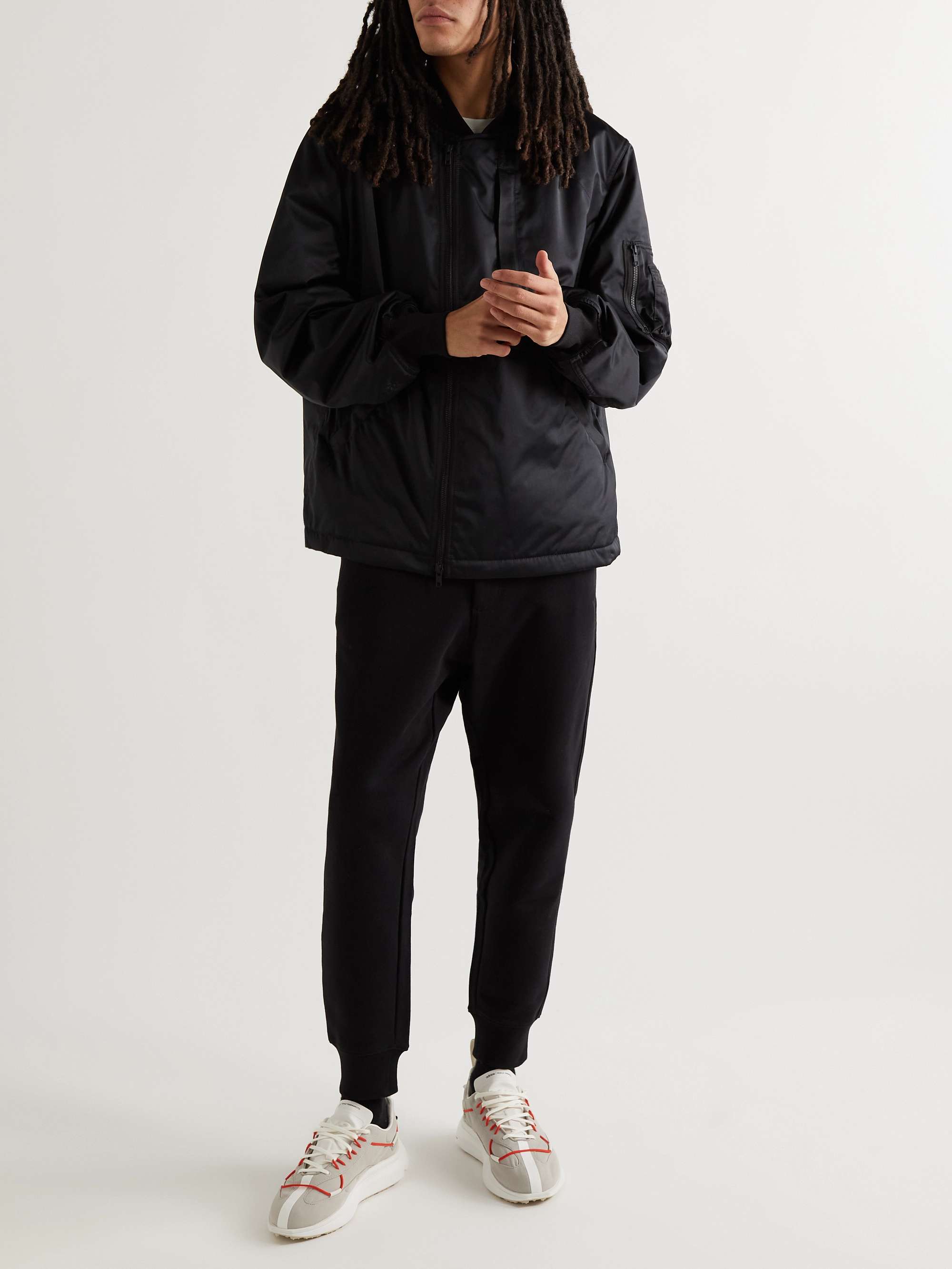 Y-3 Shell-Trimmed Logo-Print  Cotton-Jersey Track Pants