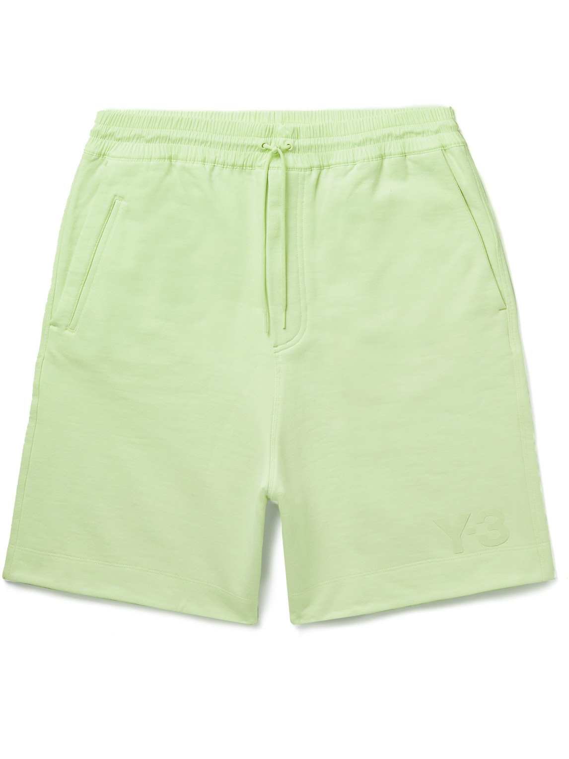 Wide-Leg Logo-Print Cotton-Jersey Drawstring Shorts