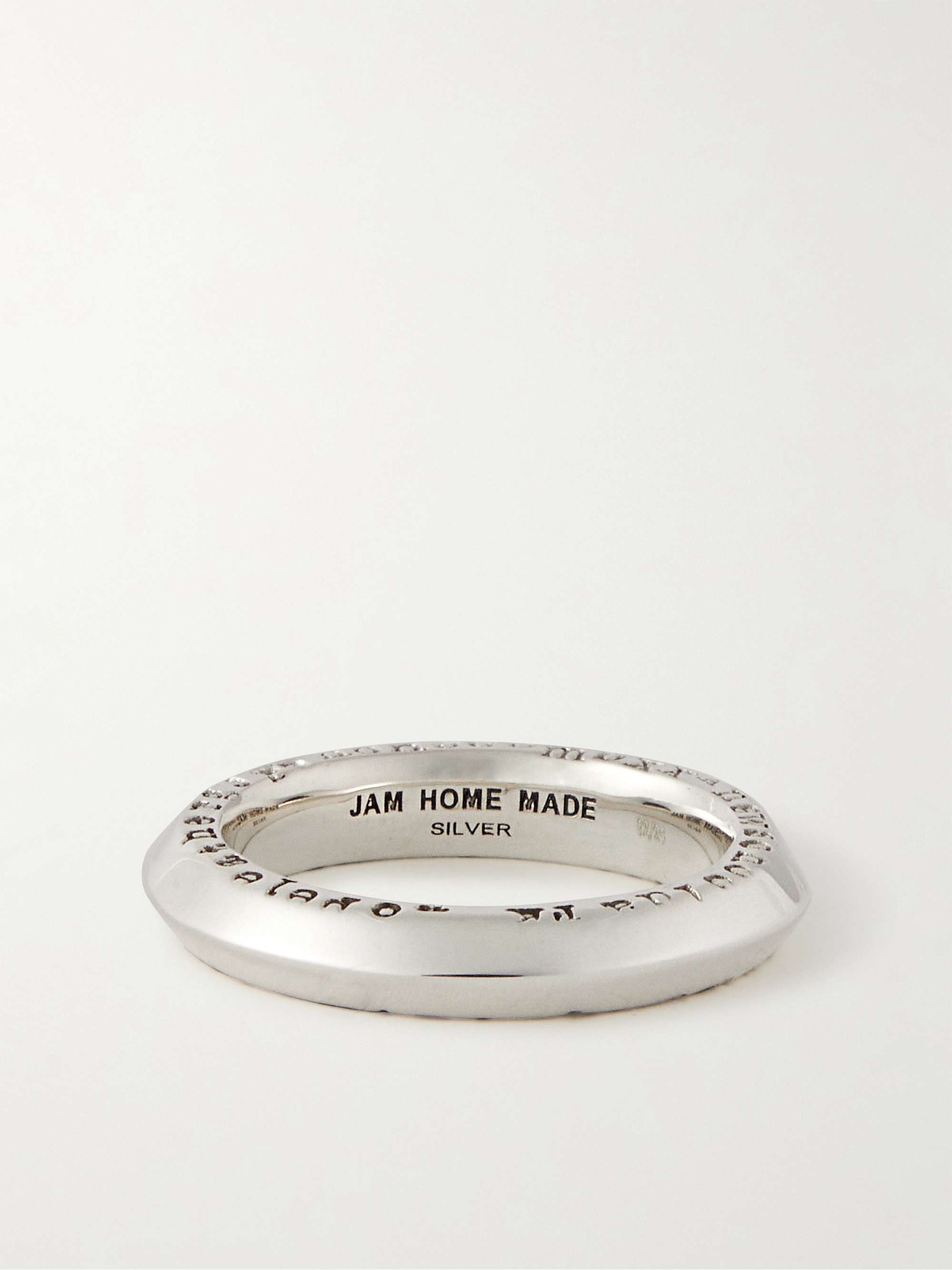 JAM HOMEMADE 15th Neo Small Engraved Sterling Silver Ring