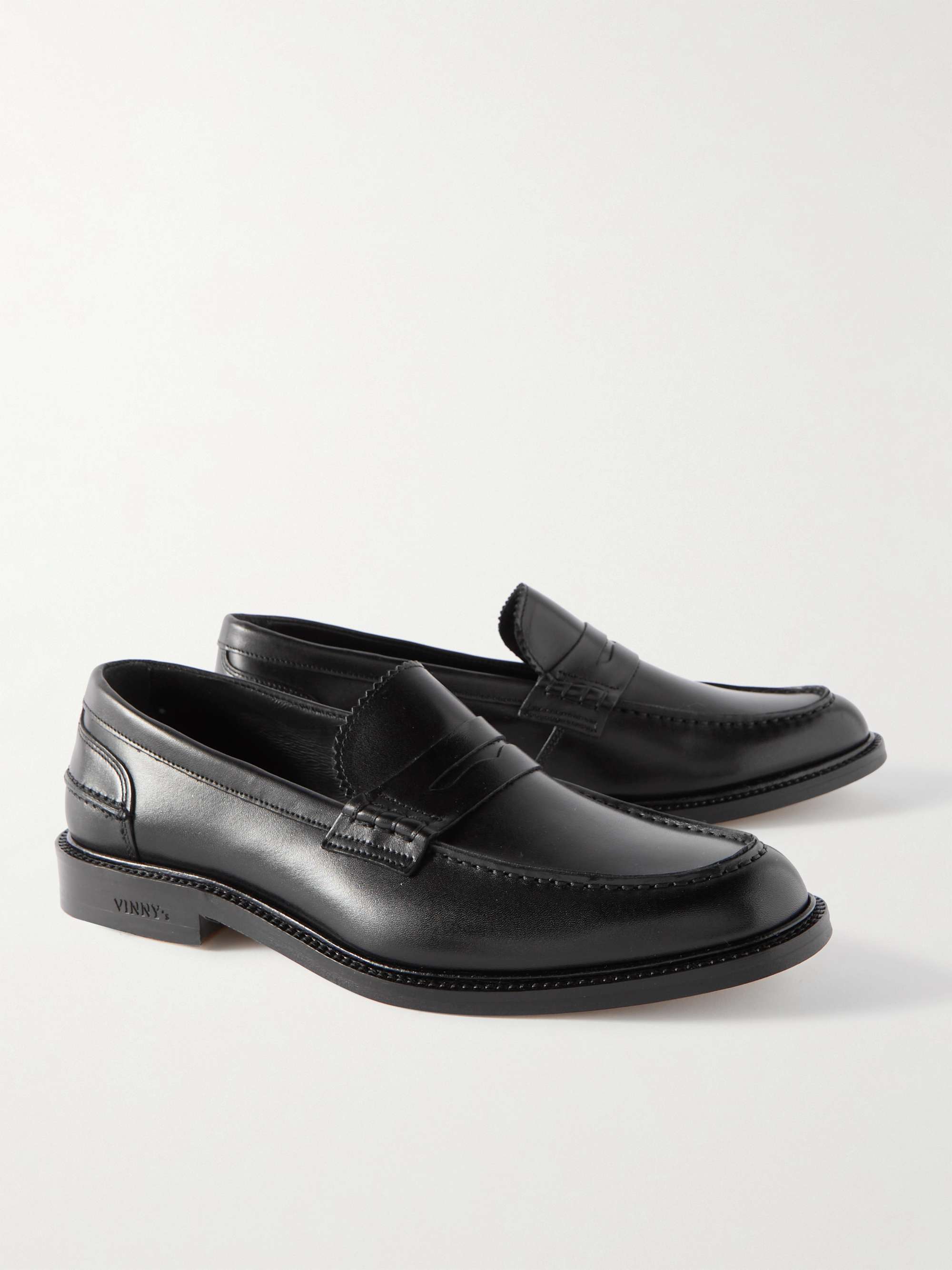 VINNY'S Townee Leather Penny Loafers
