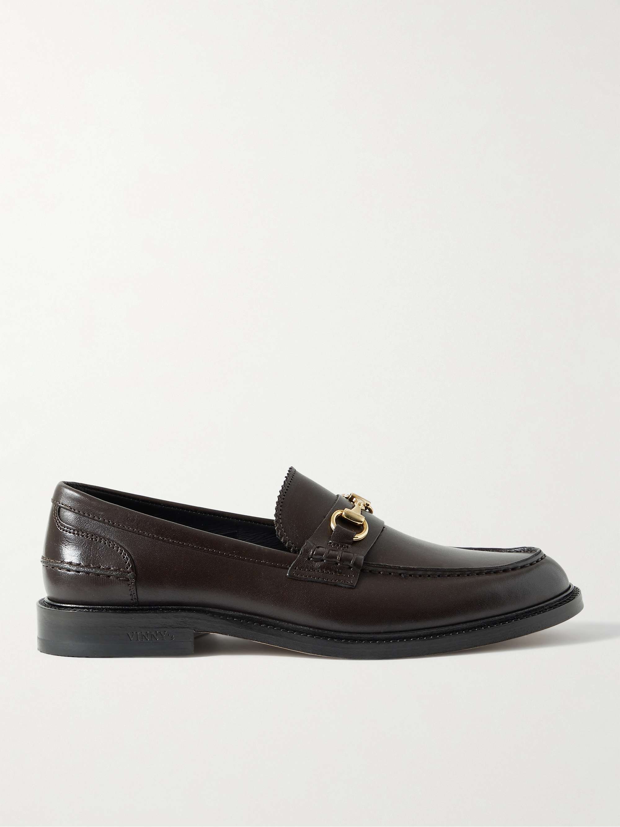 VINNY'S Townee Embellished Leather Penny Loafers