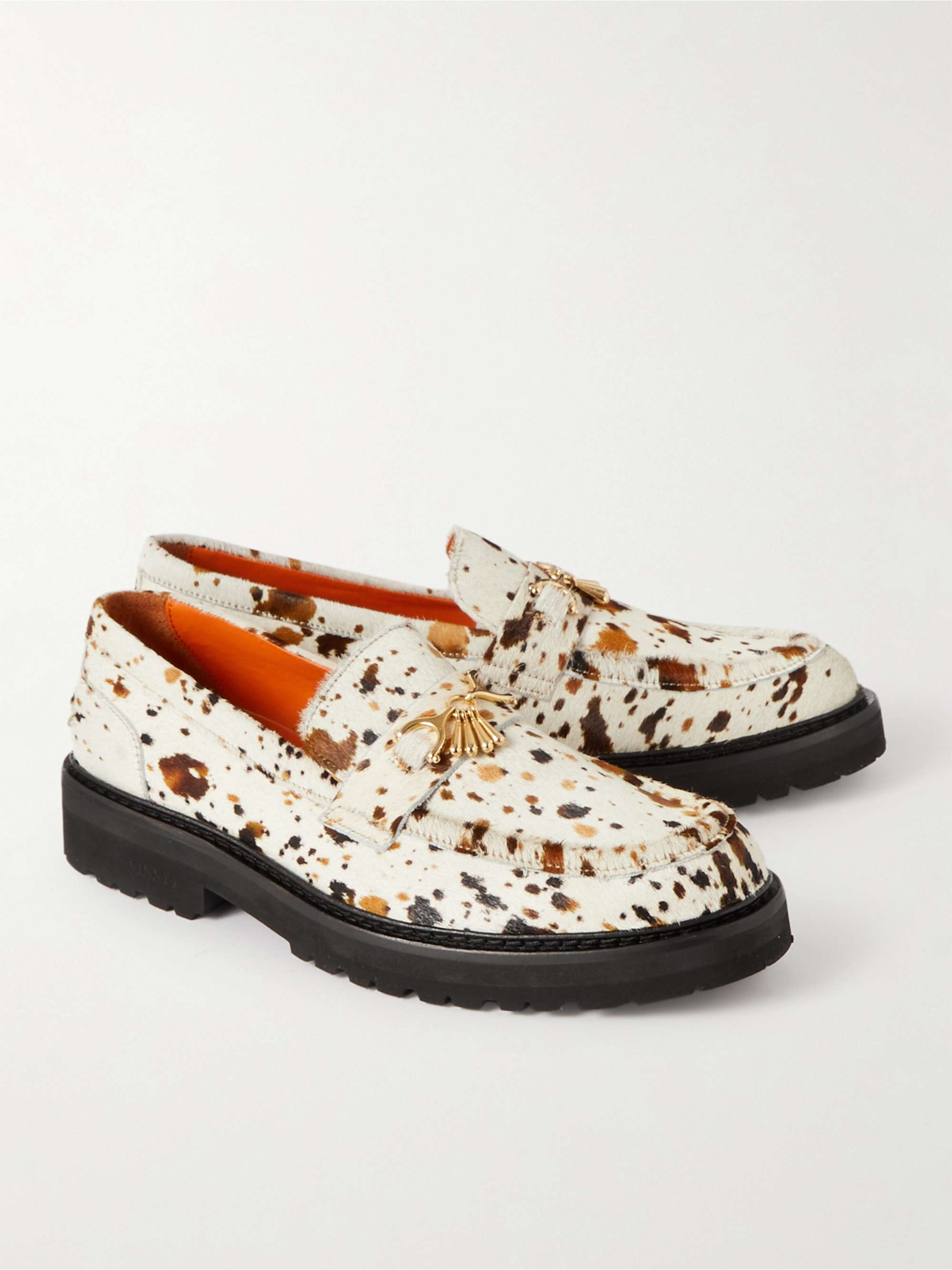 VINNY'S + Soulland Palace Embellished Full-Grain Leather Loafers