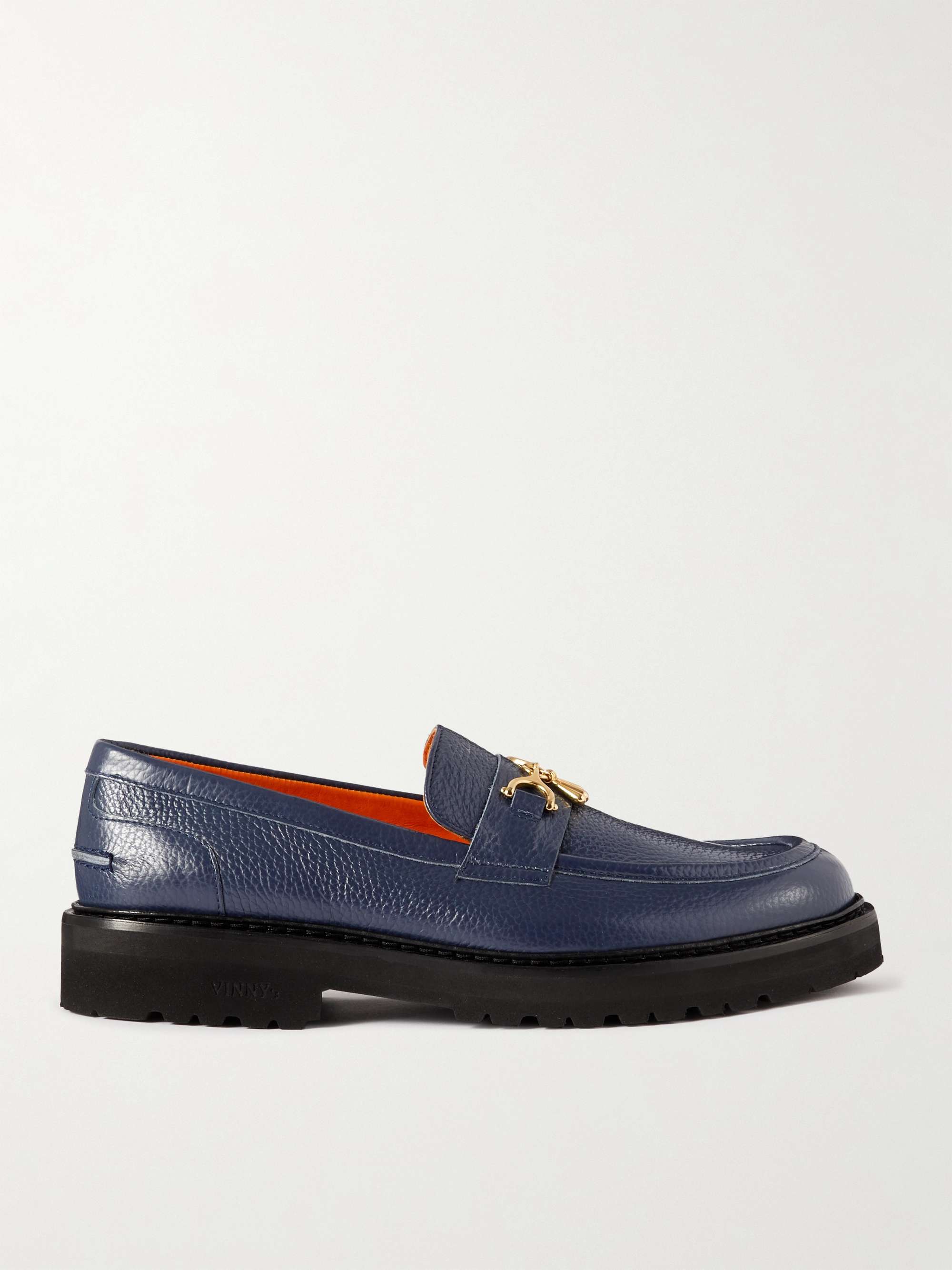 VINNY'S + Soulland Palace Embellished Full-Grain Leather Loafers