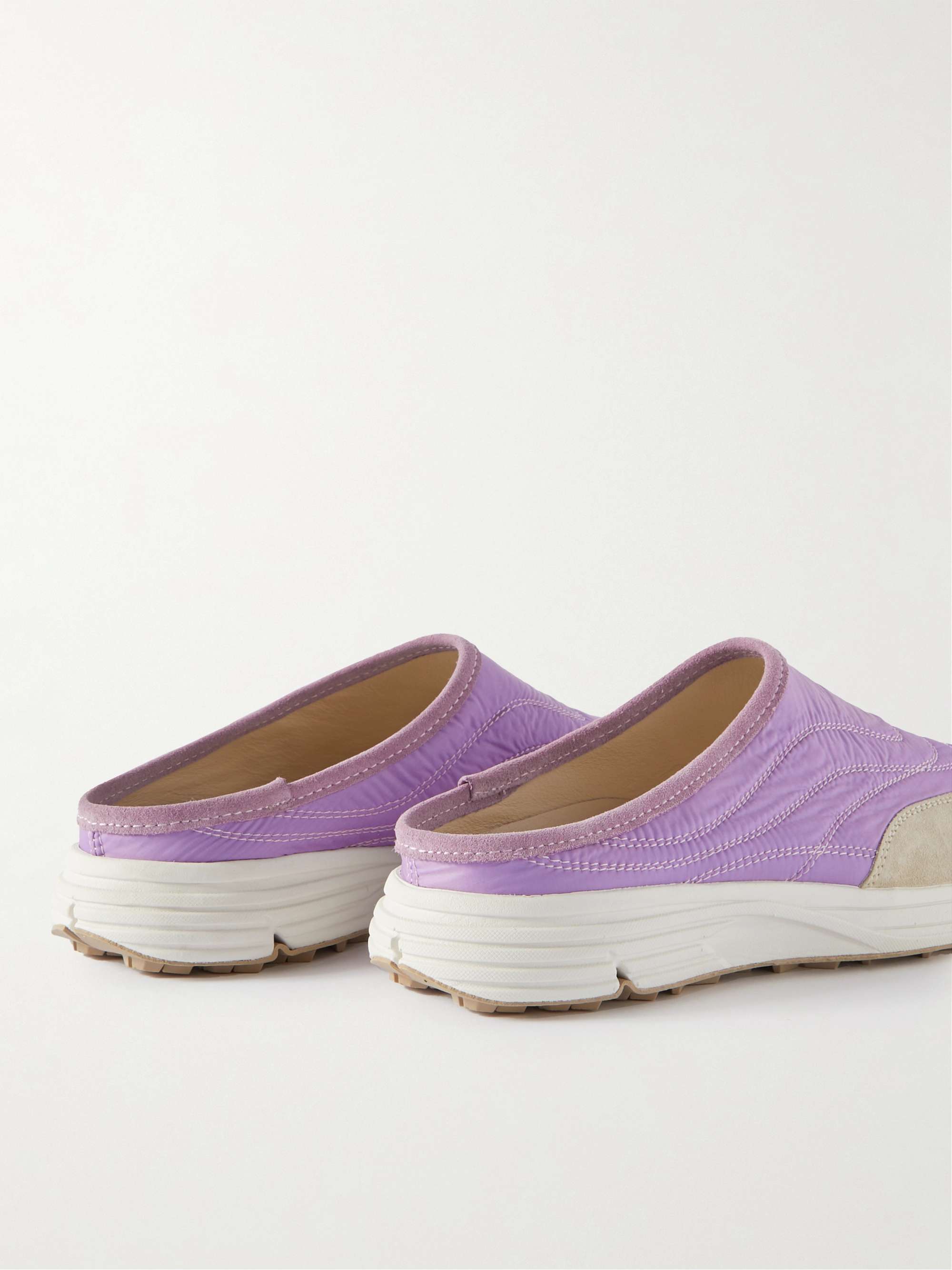 DIEMME Maggiore Slip-On Suede-Trimmed Nylon Sneakers