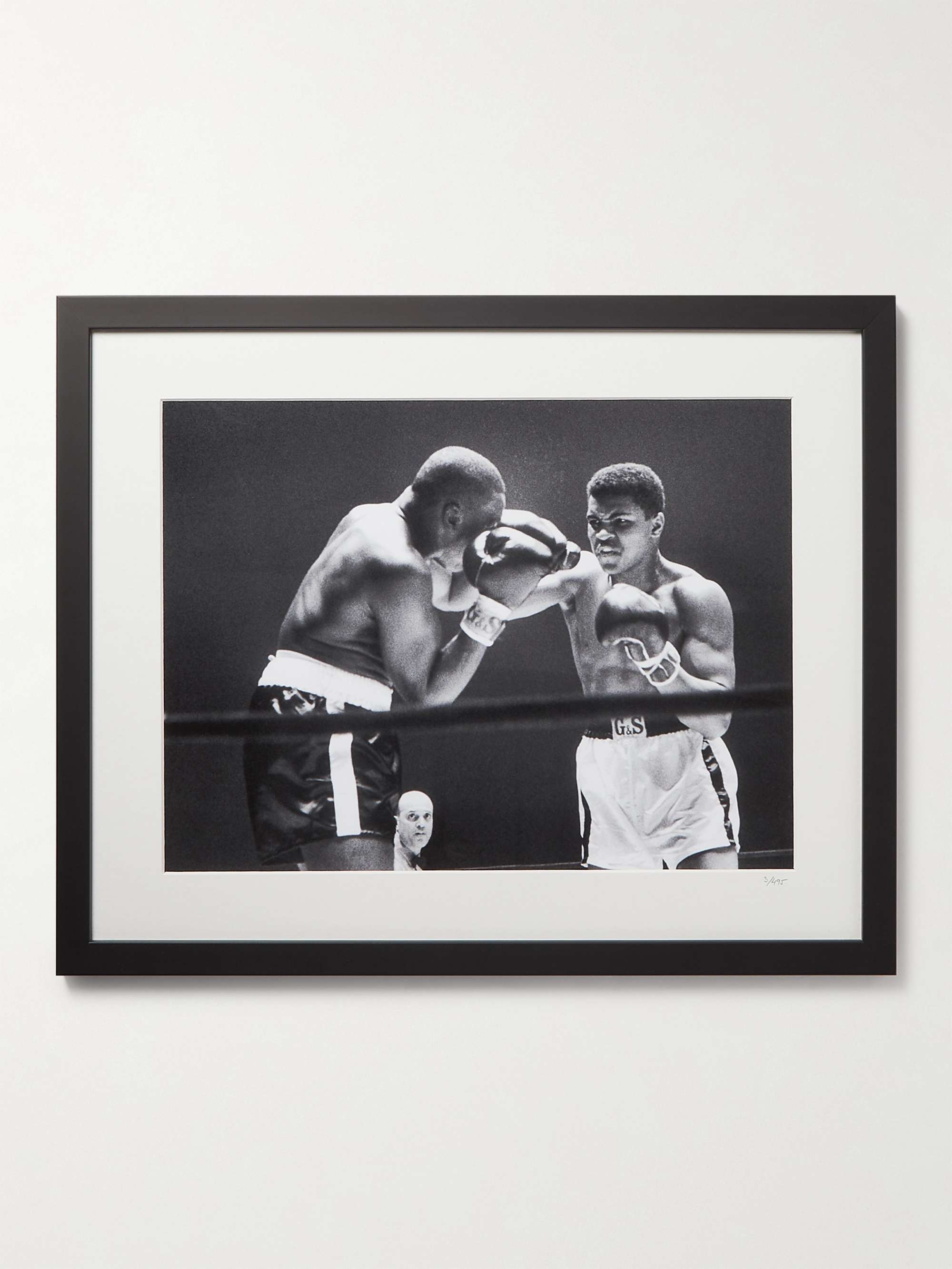 SONIC EDITIONS Framed 1963 Muhammad Ali vs Doug Jones Print, 16" x 20"