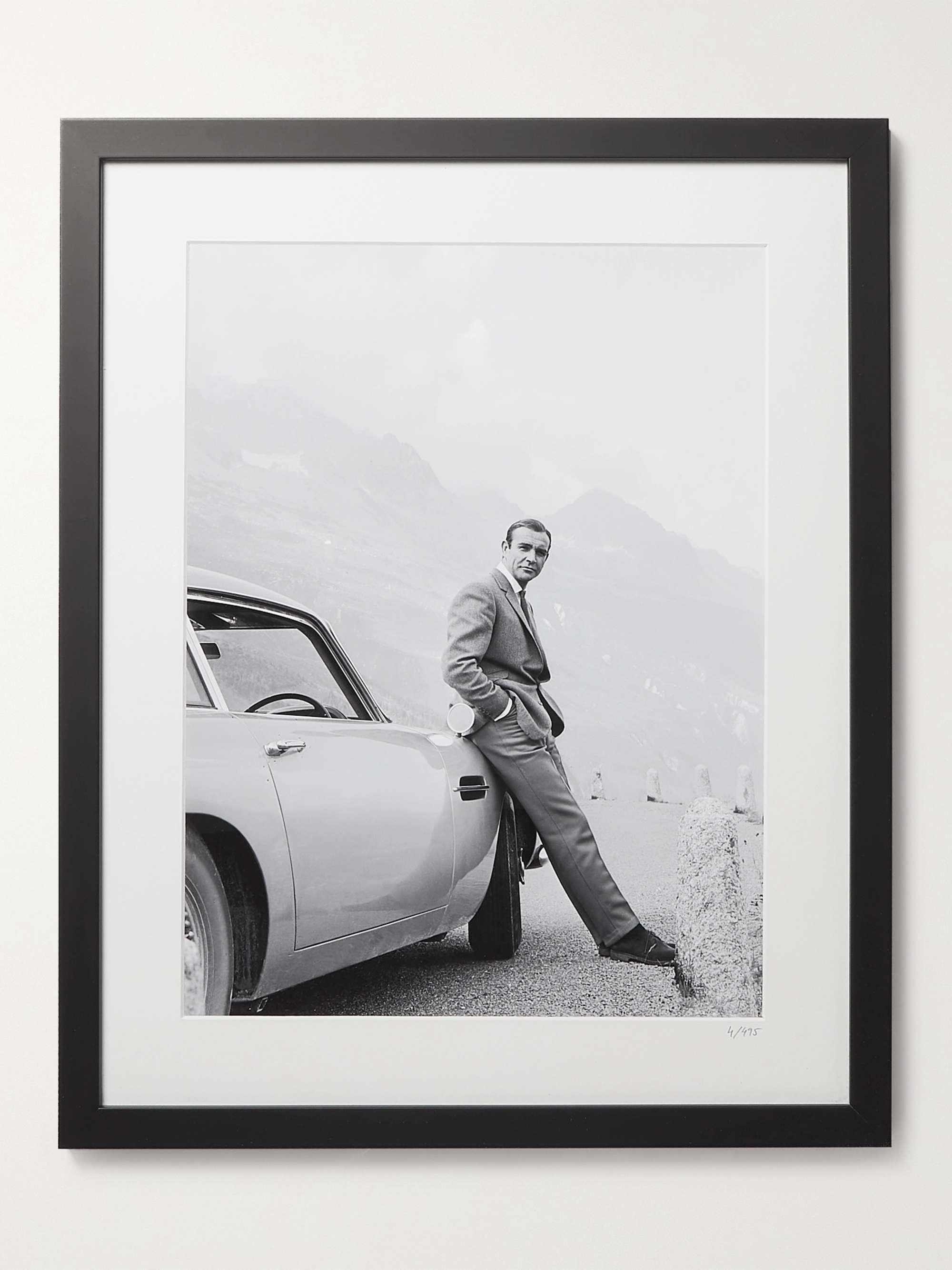 SONIC EDITIONS Framed 1964 Sean Connery in James Bond Print, 16" x 20"