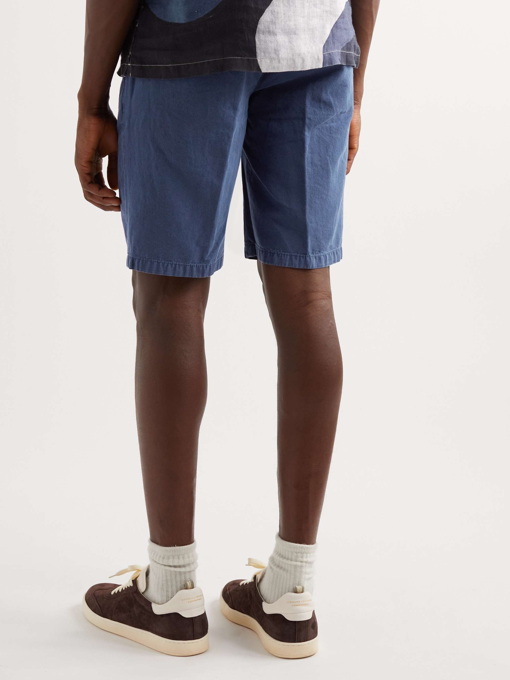 ALTEA Straight-Leg Cotton, Linen and Lyocell-Blend Bermuda Shorts