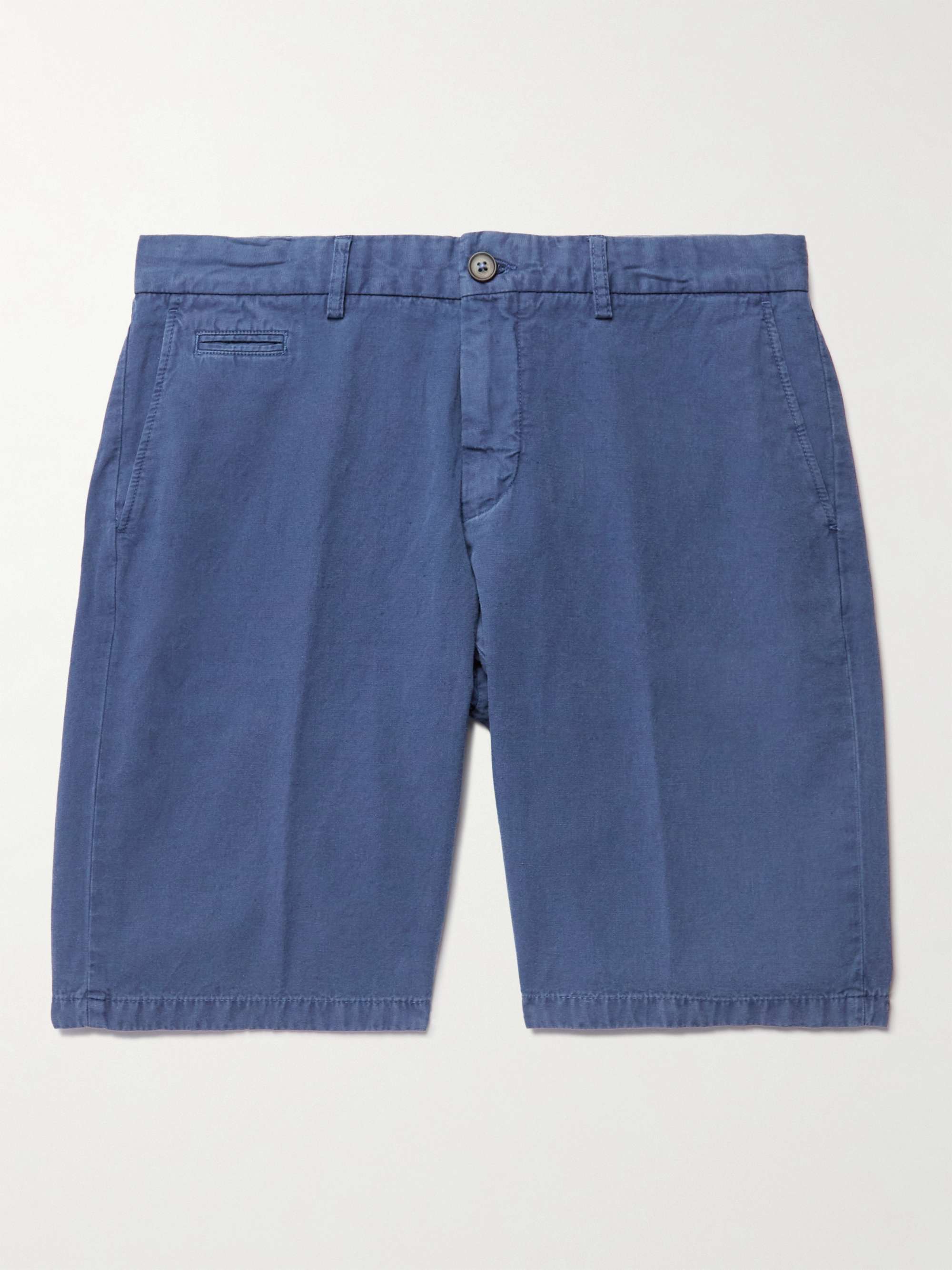 ALTEA Straight-Leg Cotton, Linen and Lyocell-Blend Bermuda Shorts