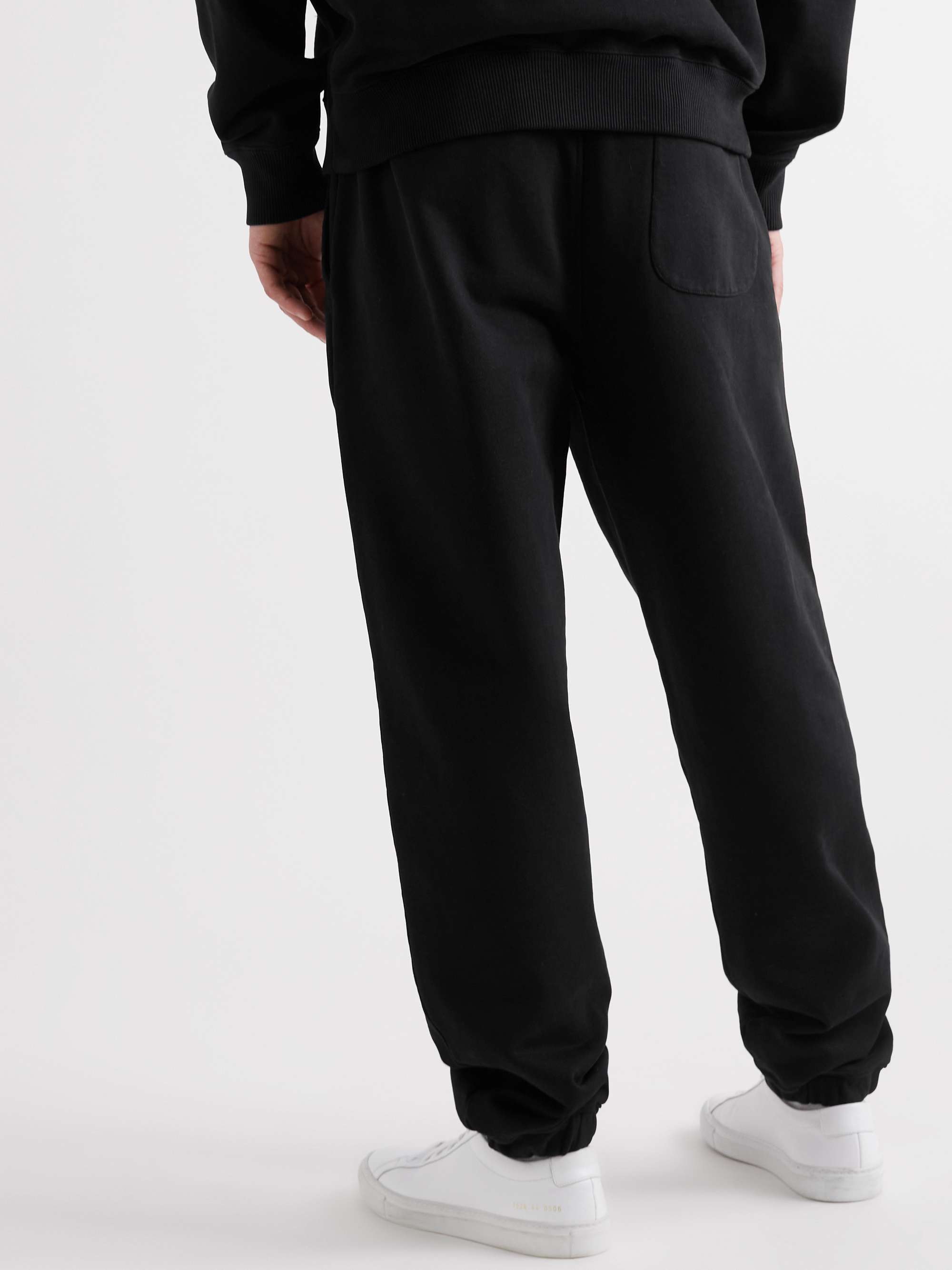 Black Mobilité Tapered Logo-Embroidered Cotton-Jersey Sweatpants | CDLP ...