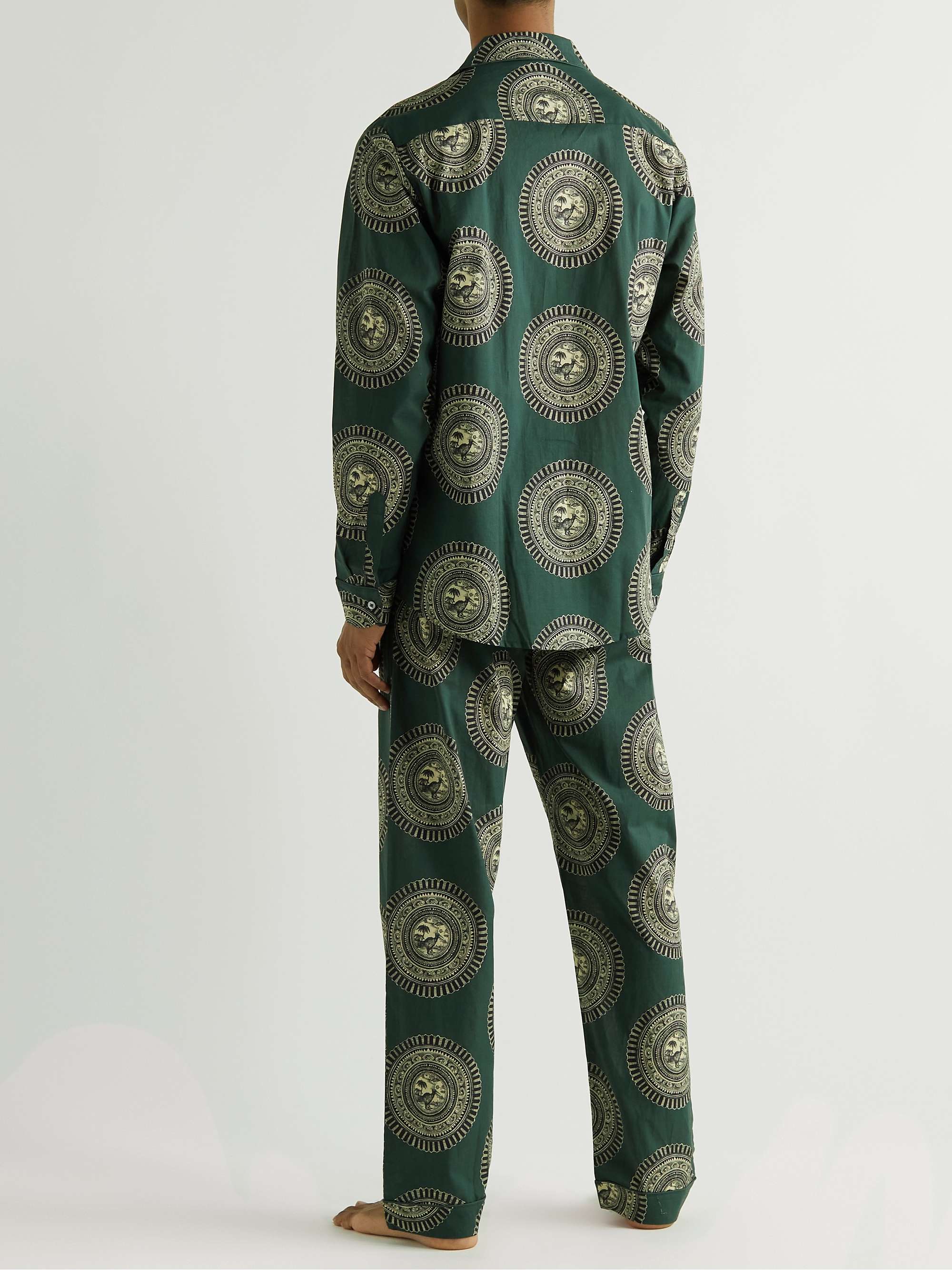 DESMOND & DEMPSEY Printed Cotton Pyjama Set