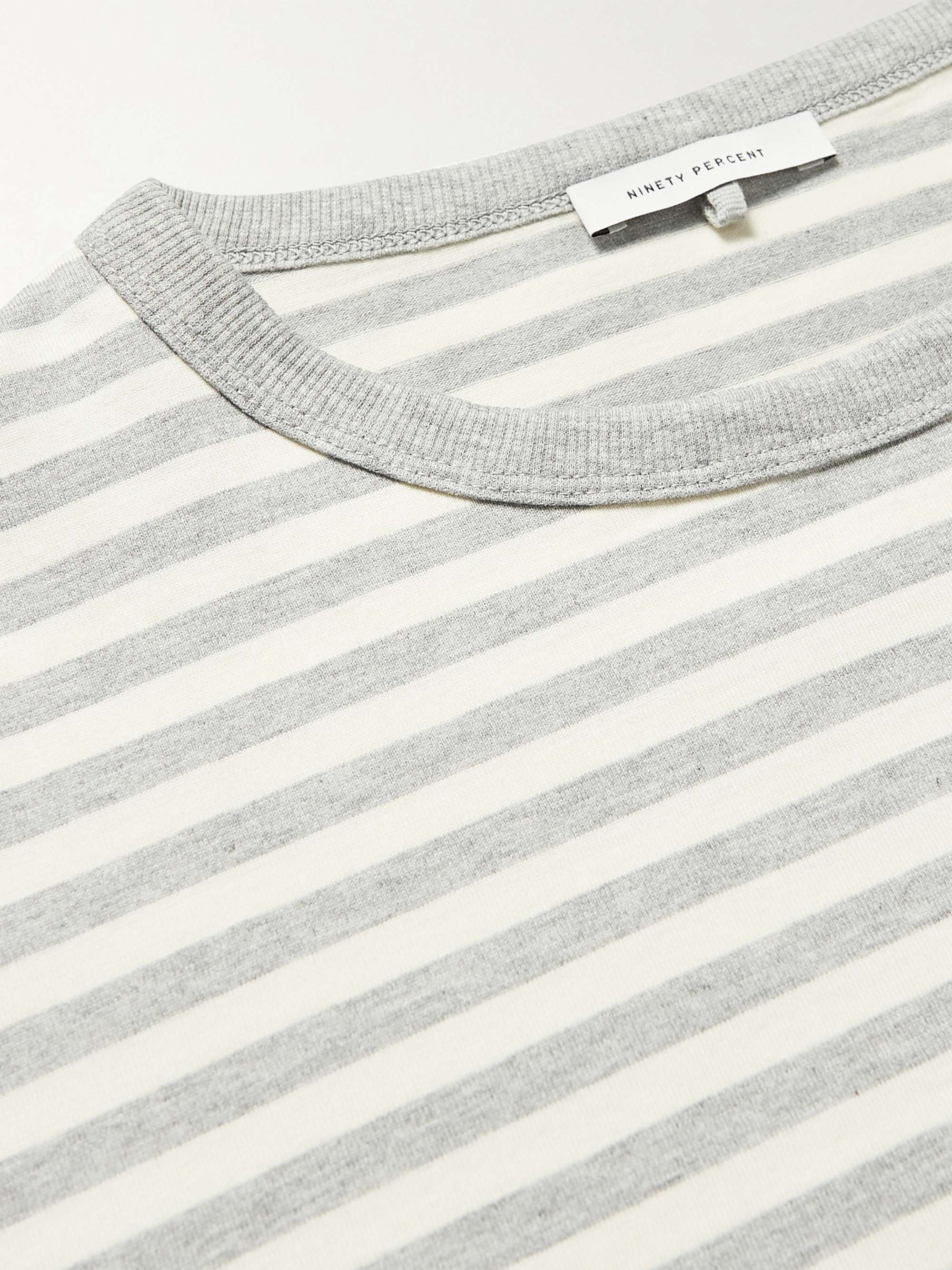 NINETY PERCENT Striped Organic Cotton-Jersey T-Shirt