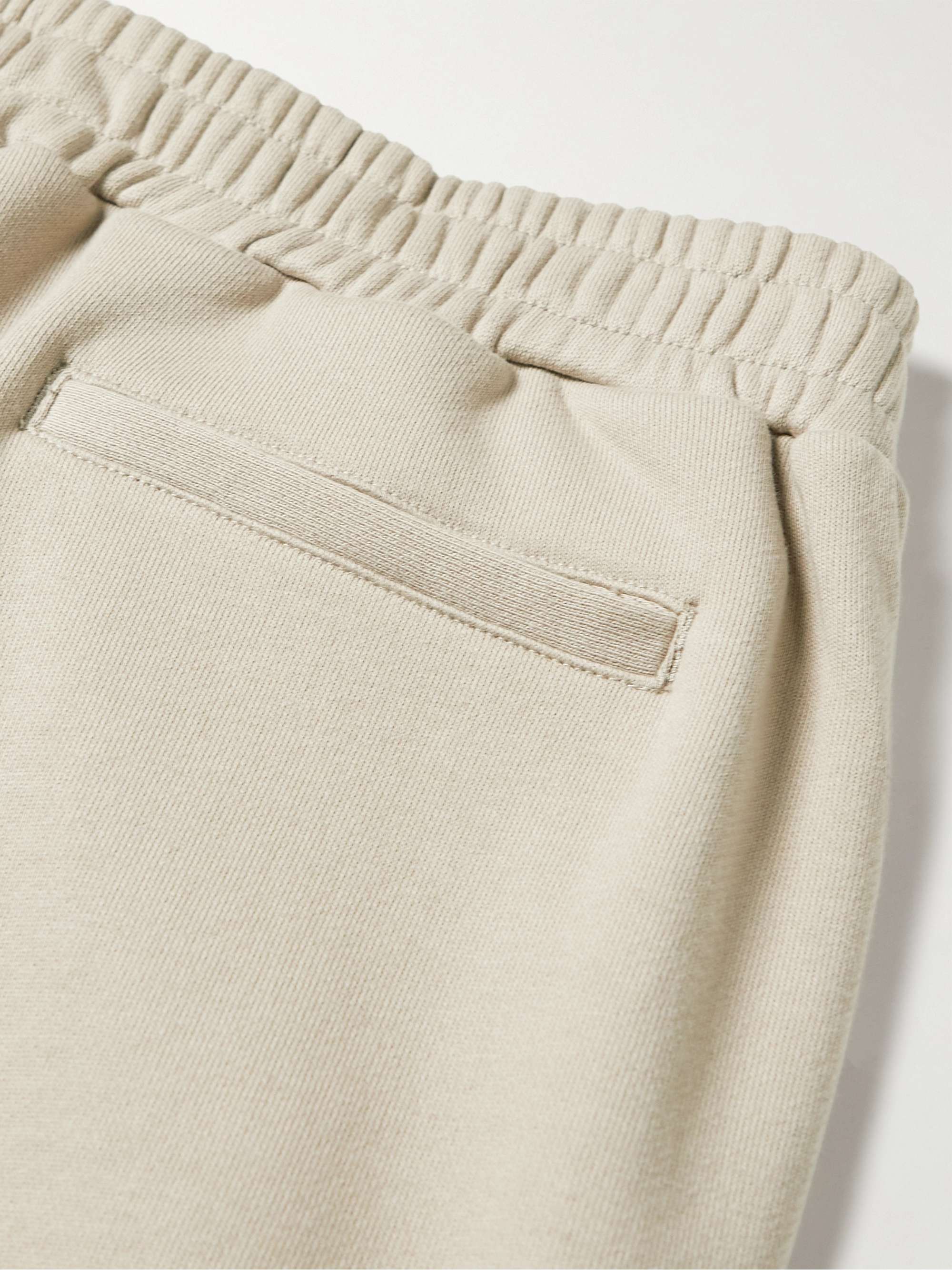 NINETY PERCENT Tapered Pintucked Organic Cotton-Jersey Sweatpants