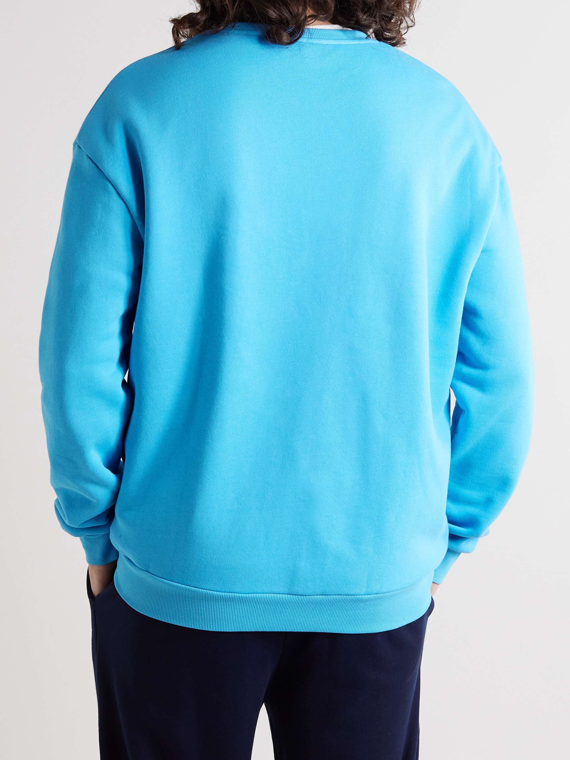 NINETY PERCENT Logo-Embroidered Organic Cotton-Jersey Sweatshirt