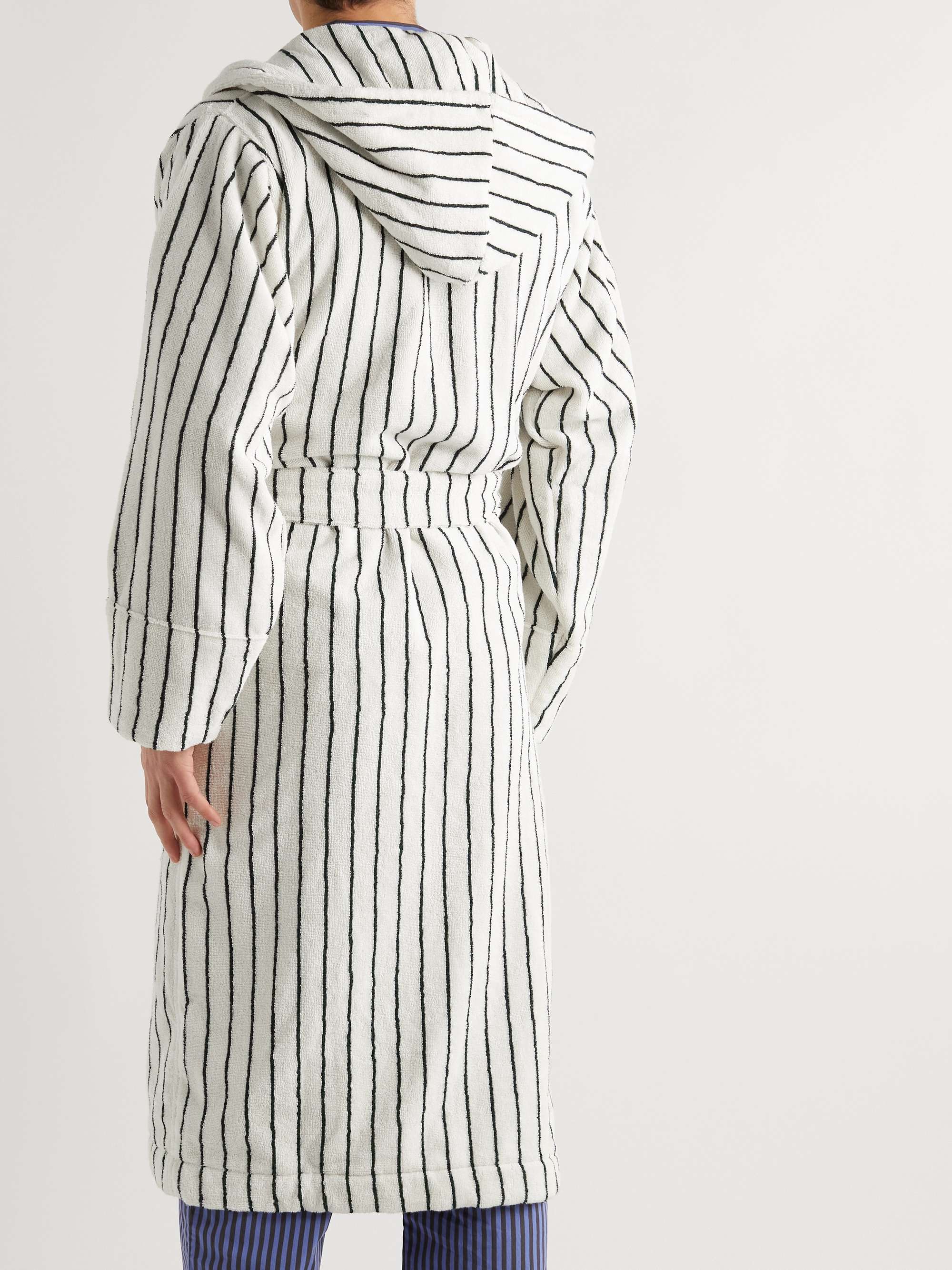 TEKLA Striped Organic Cotton-Terry Robe
