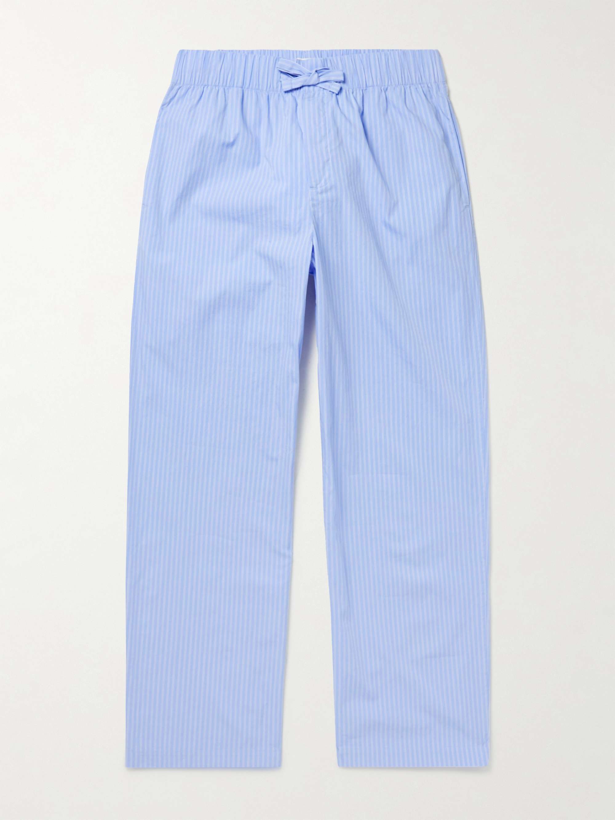 Striped Organic Cotton-Poplin Pyjama Trousers