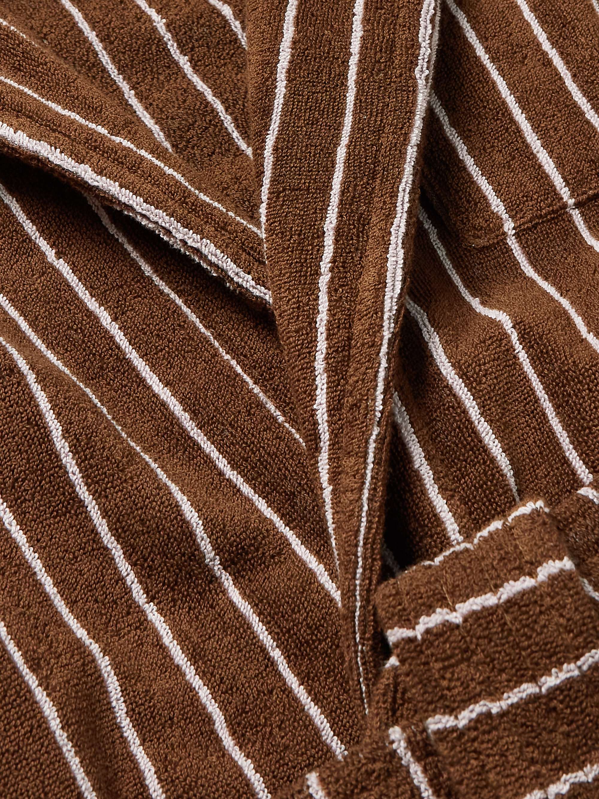 TEKLA Striped Organic Cotton-Terry Robe
