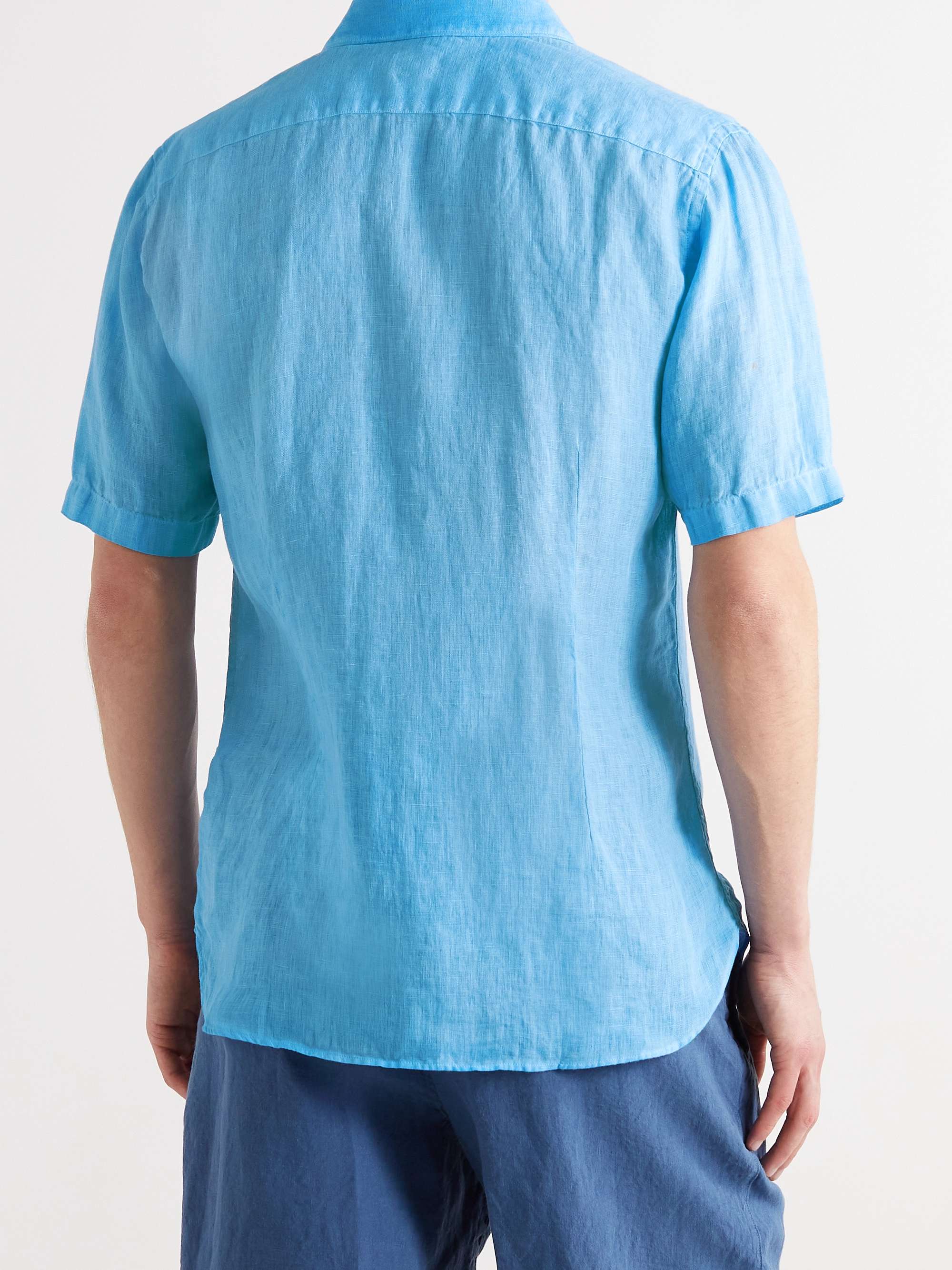 Blue Linen-Gauze Shirt | 120% | MR PORTER