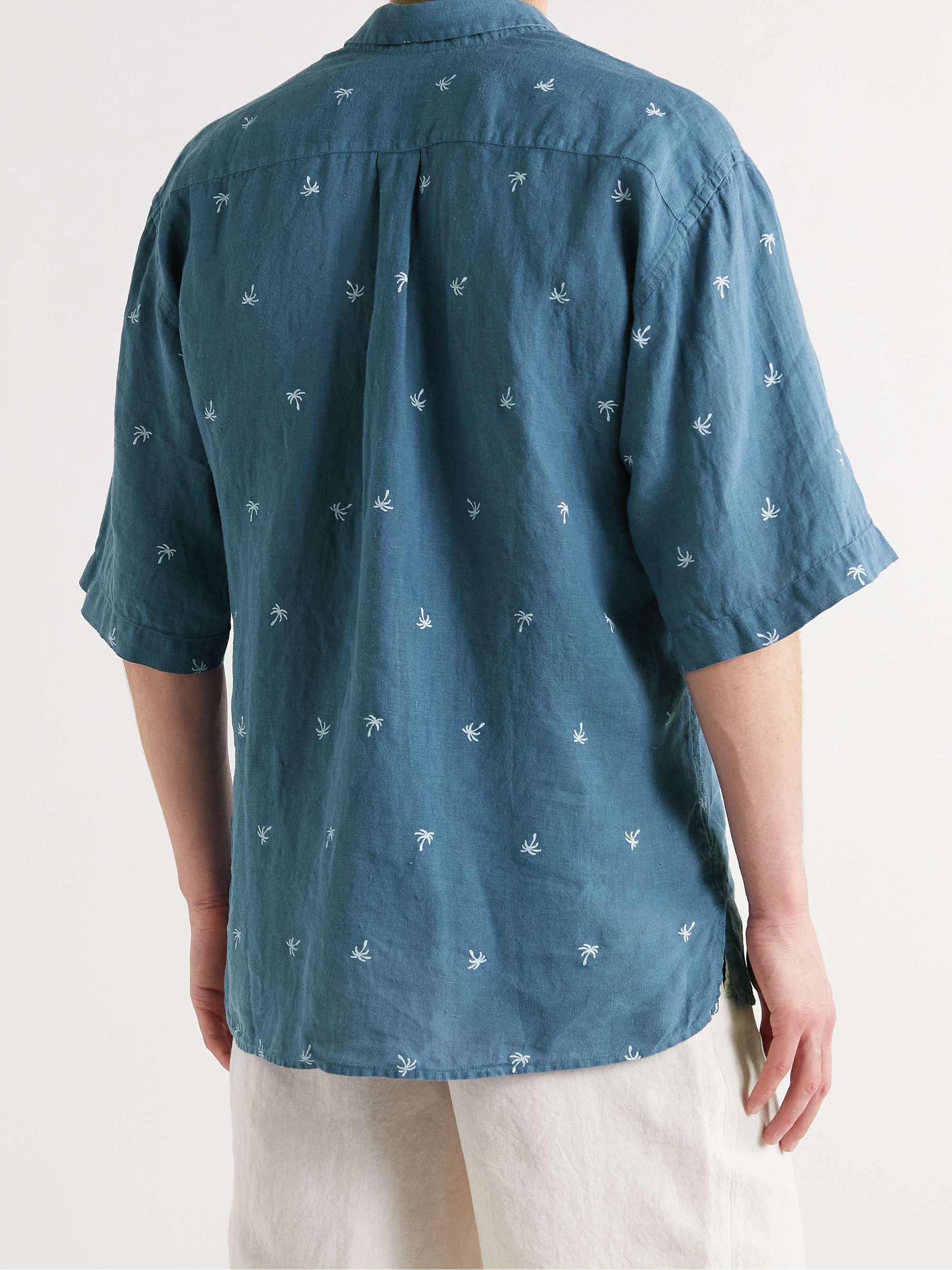 120% Printed Linen-Gauze Shirt