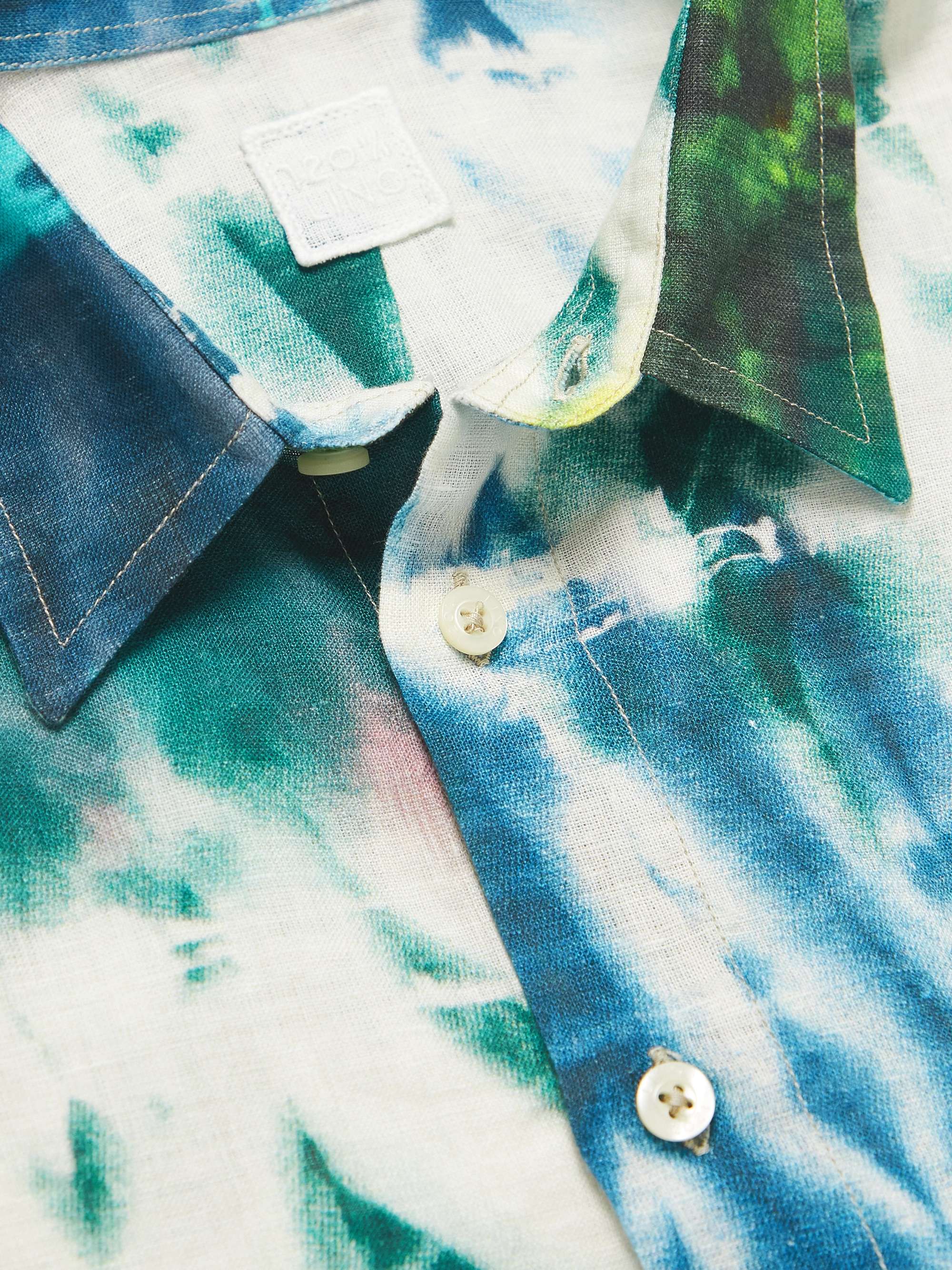 120% Tie-Dyed Linen-Gauze Shirt