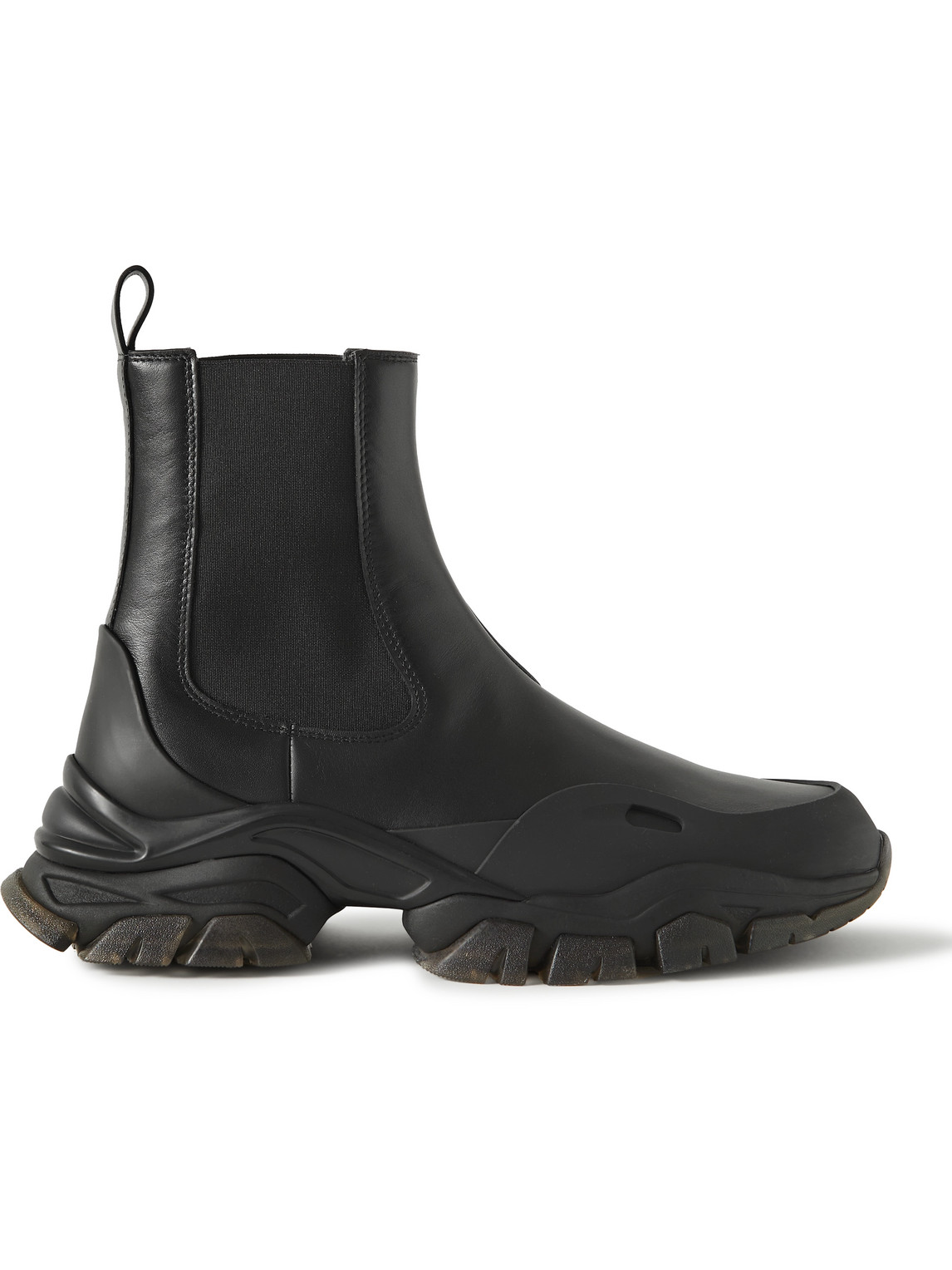 MONCLER GENIUS 6 MONCLER 1017 ALYX 9SM ARY RUBBER-TRIMMED LEATHER CHELSEA BOOTS