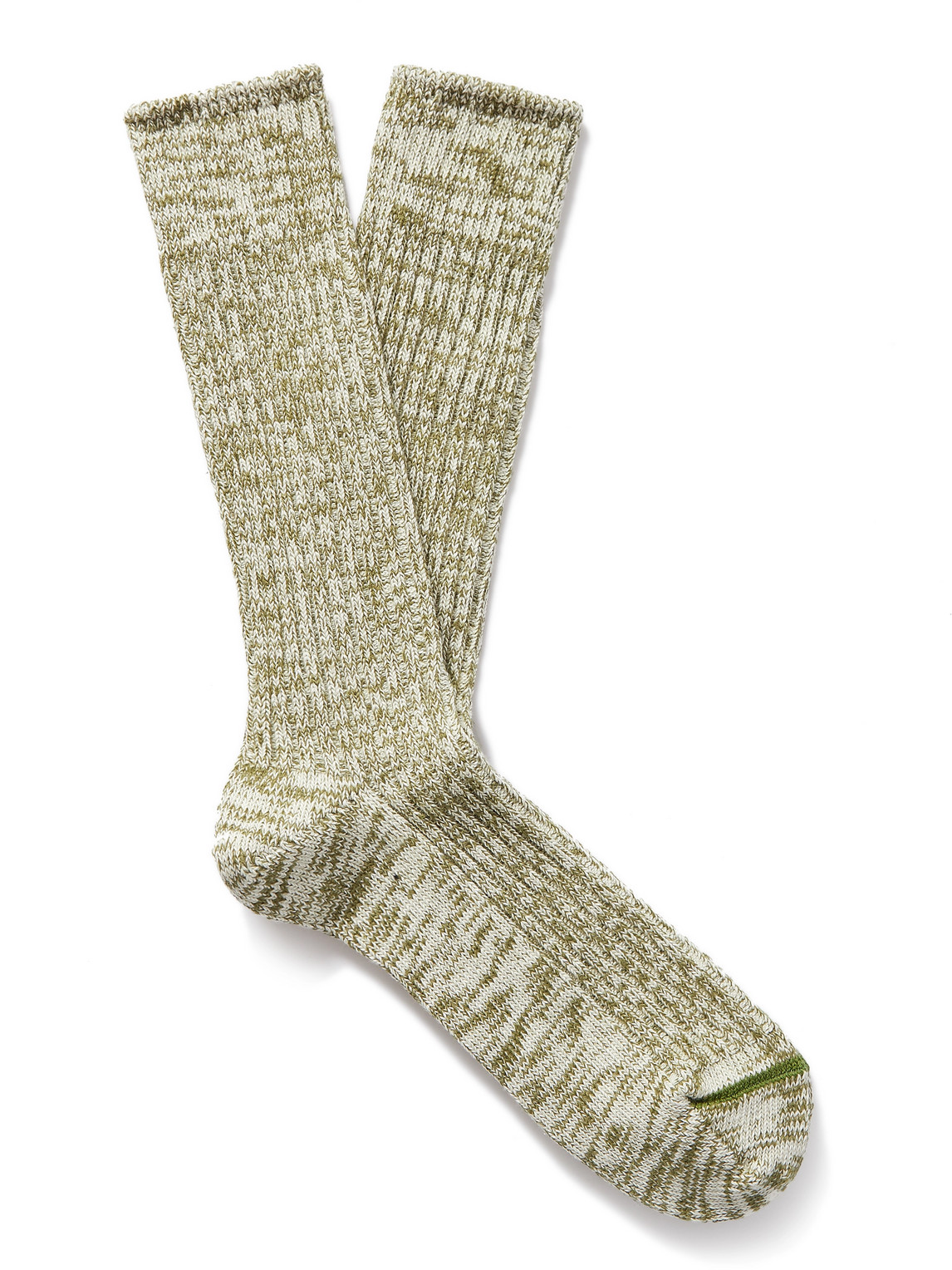 Anonymous Ism Cotton-blend Socks In Green