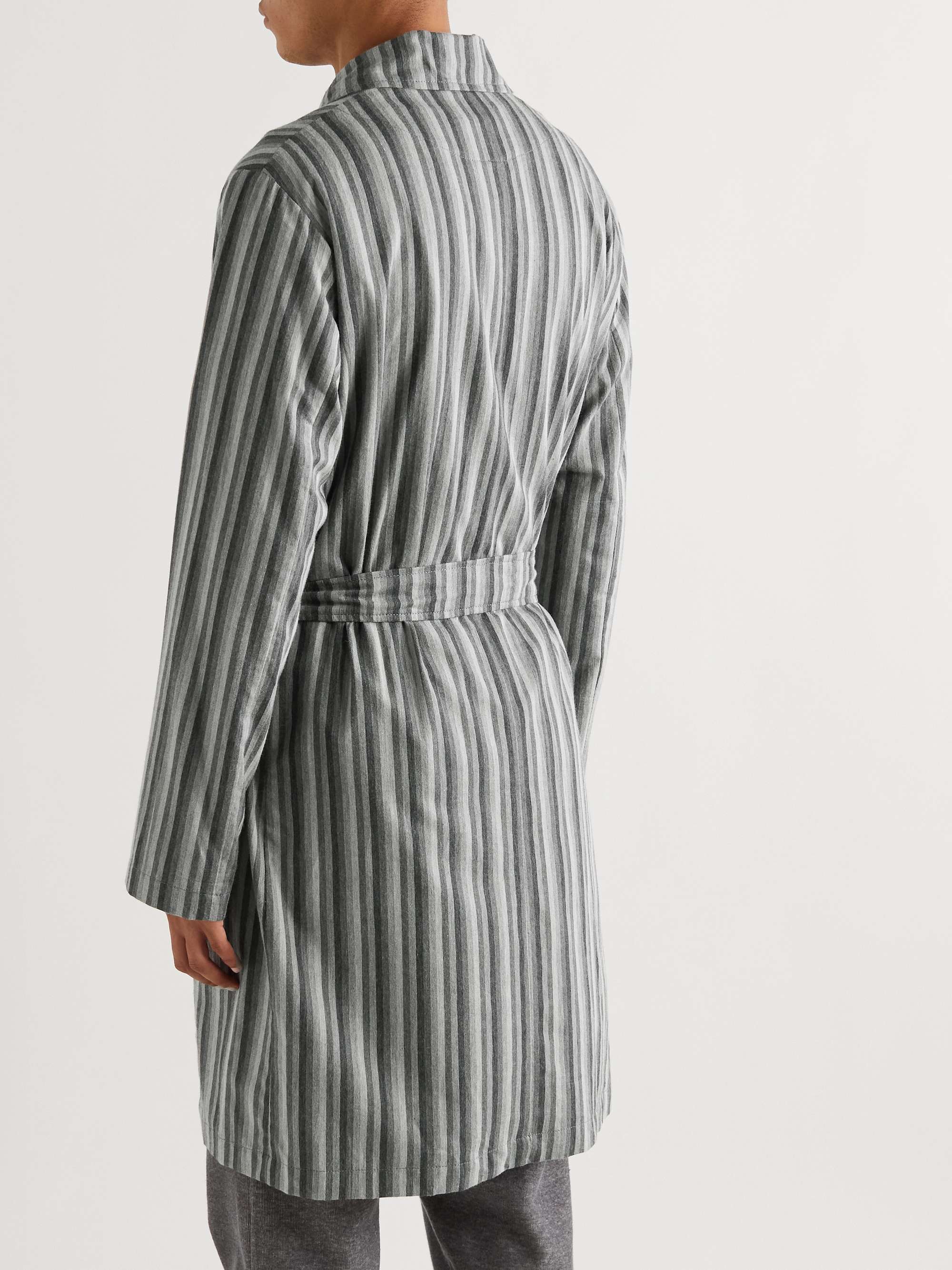 OLIVER SPENCER Striped Cotton Robe