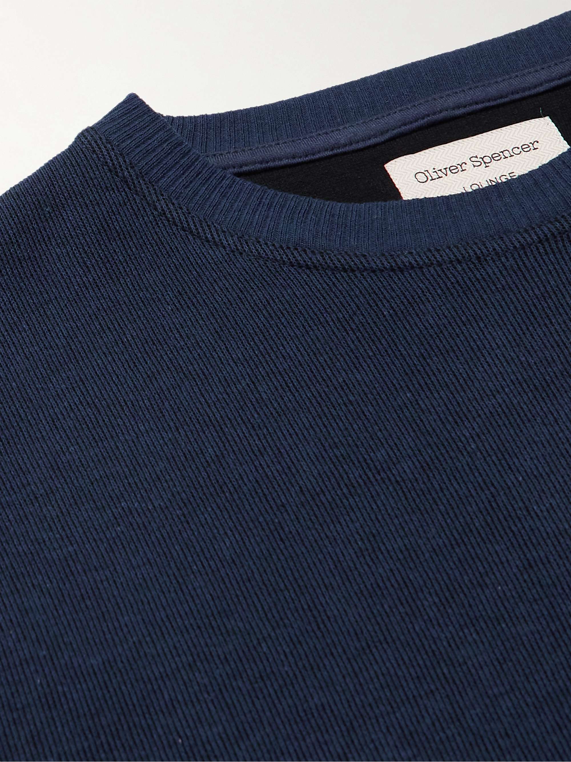 OLIVER SPENCER Ribbed Recycled Cotton-Jersey Sweatshirt