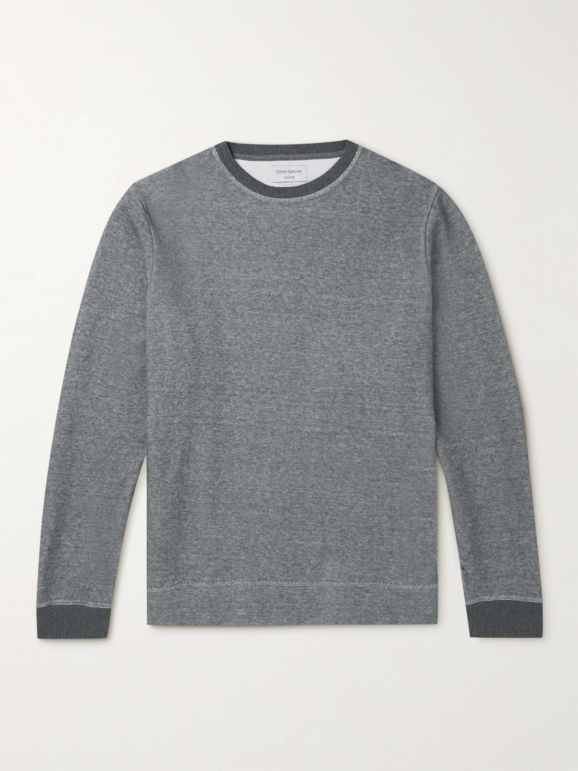 OLIVER SPENCER Ribbed Recycled Cotton-Jersey Sweatshirt