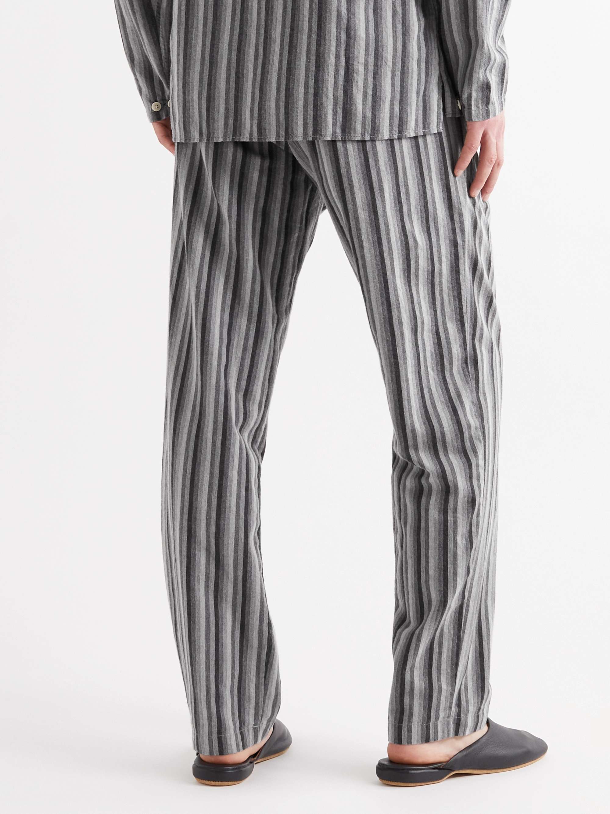 OLIVER SPENCER Striped Cotton Pyjama Trousers