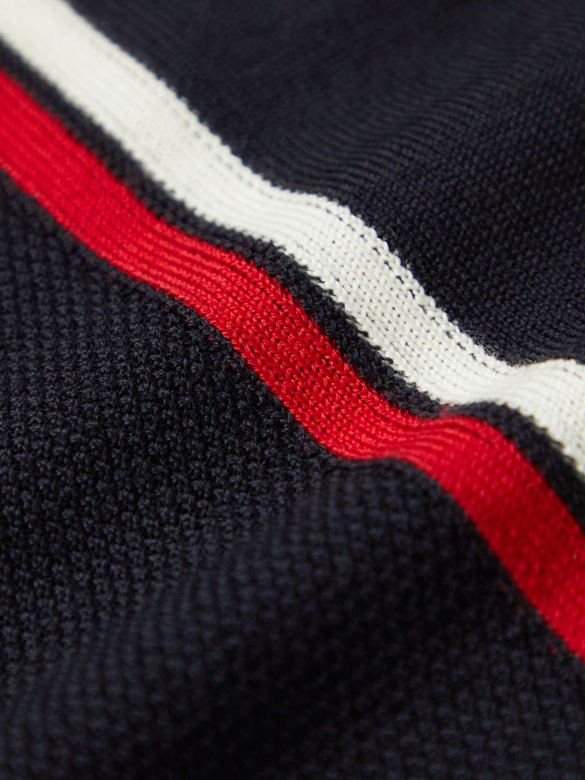 ORLEBAR BROWN Striped Honeycomb Merino Wool Polo Shirt
