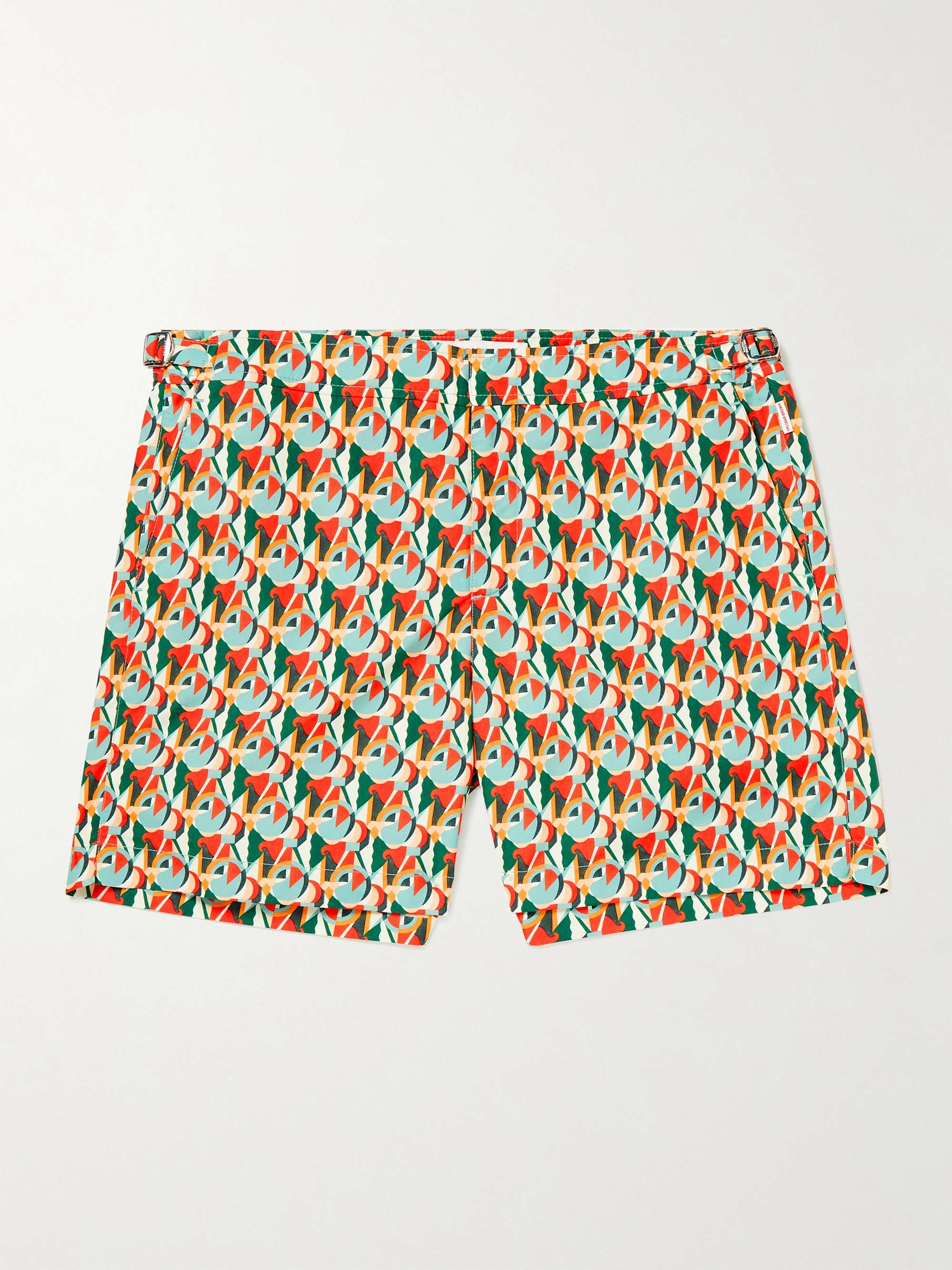 ORLEBAR BROWN Bulldog Reuleaux Mid-Length Printed Swim Shorts
