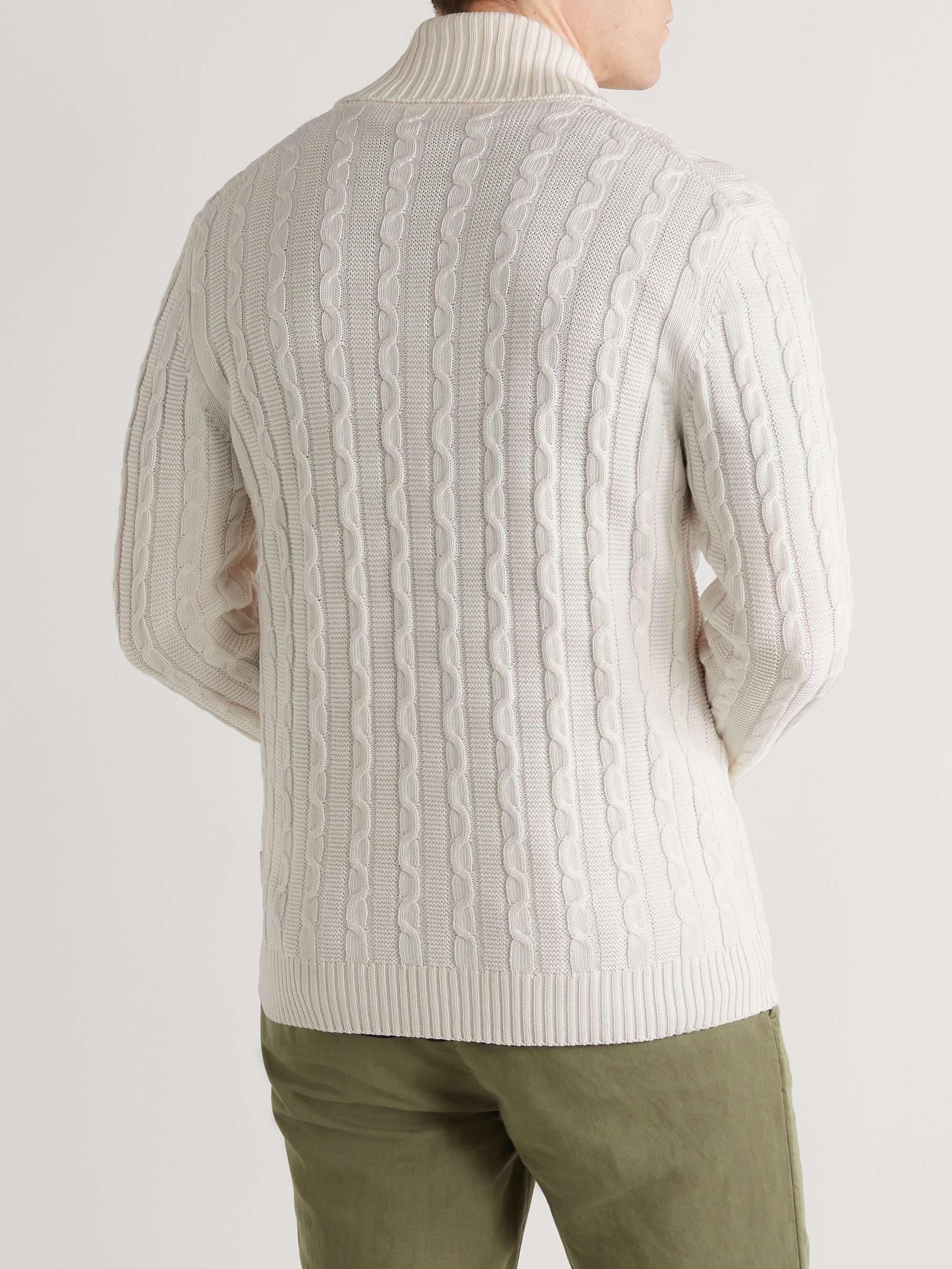 ORLEBAR BROWN Cable-Knit Merino Wool Cardigan