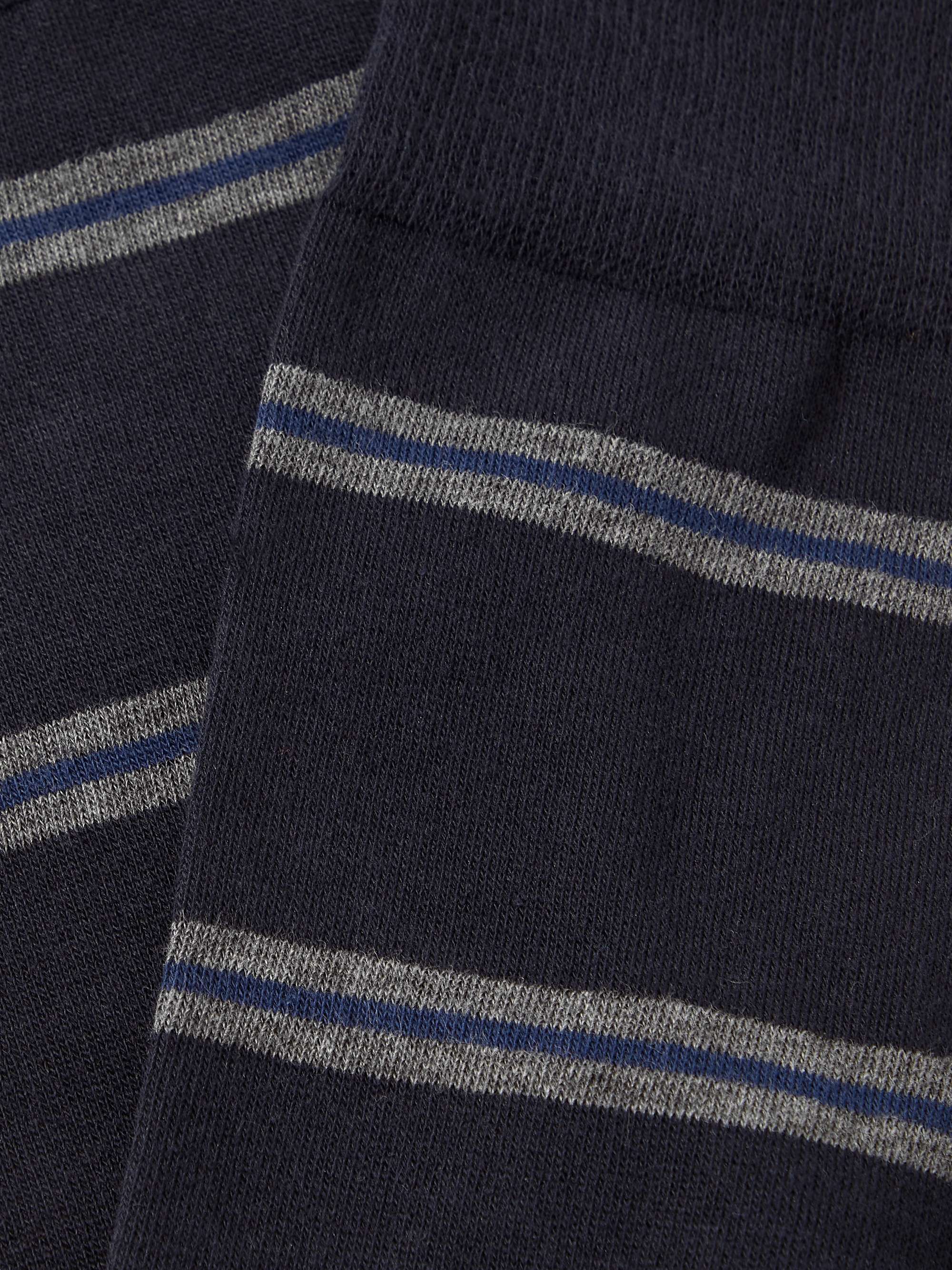 KINGSMAN Striped Cotton-Blend Socks