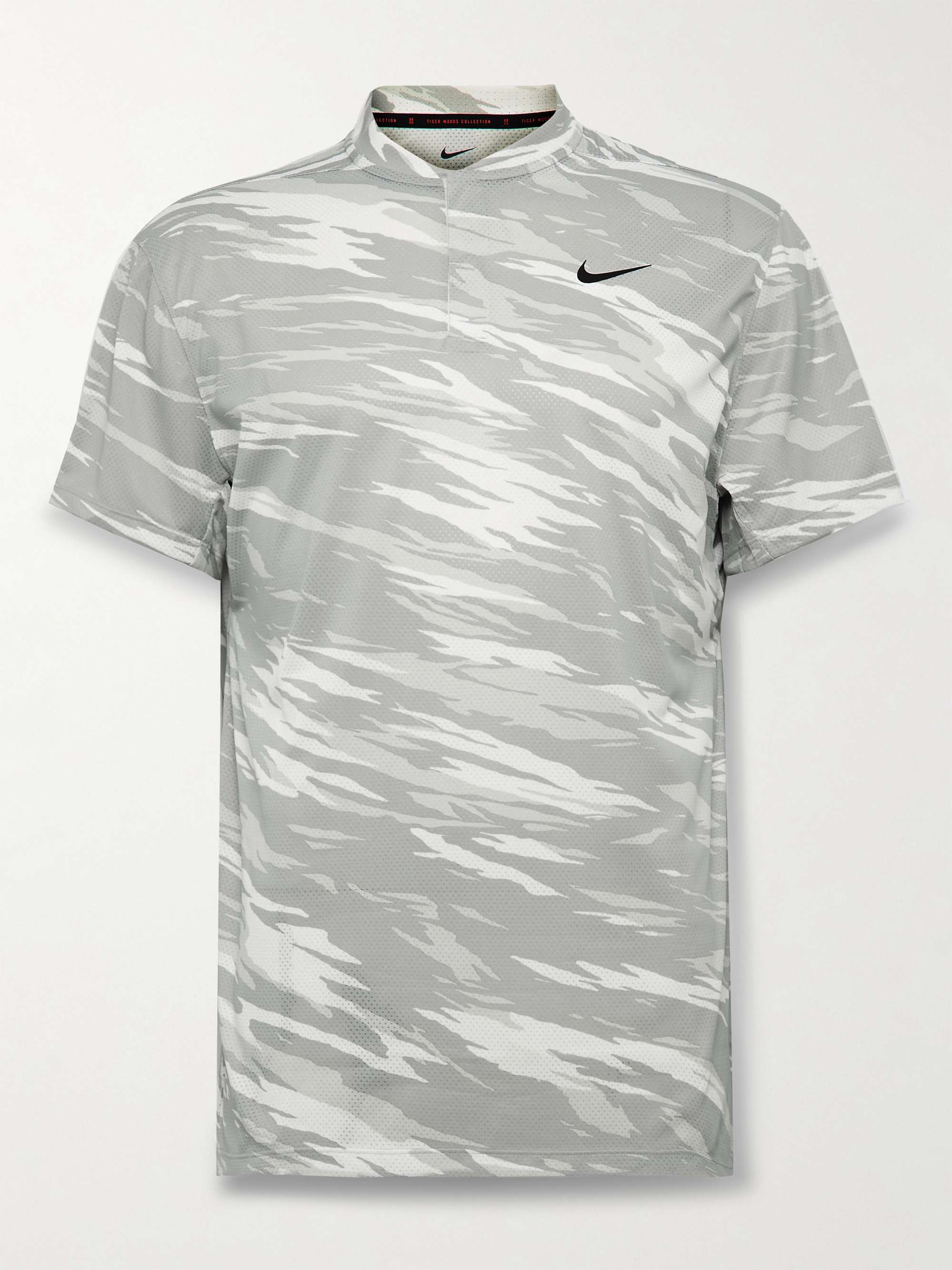 NIKE GOLF Tiger Woods Camouflage-Print Dri-FIT ADV and Mesh Golf T-Shirt