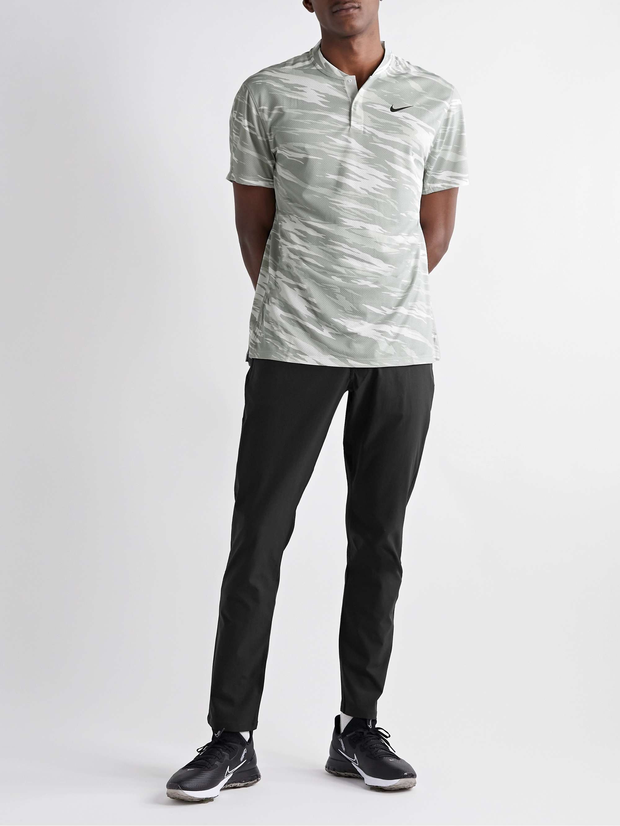 NIKE GOLF Tiger Woods Camouflage-Print Dri-FIT ADV and Mesh Golf T-Shirt