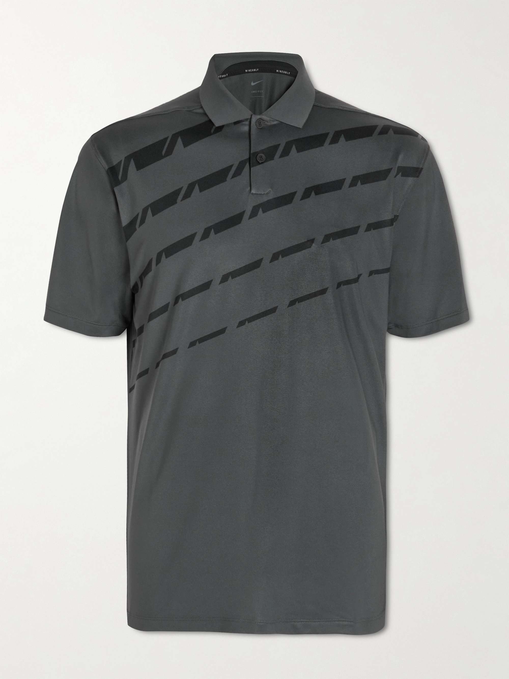 NIKE GOLF Striped Dri-FIT Golf Polo Shirt
