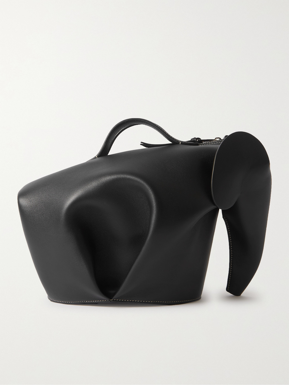 Loewe Elephant Leather Messenger Bag In Black